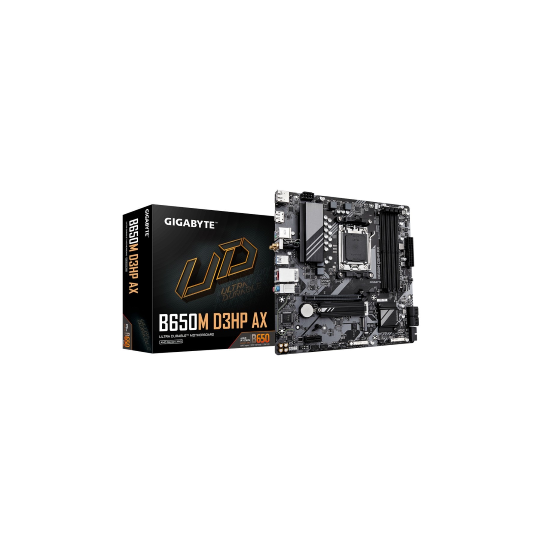 Gigabyte Mainboard »B650M D3HP AX Mainboard - AMD Ryzen 9000er-Serie, 5+2+2 Phasen VRM, bi«