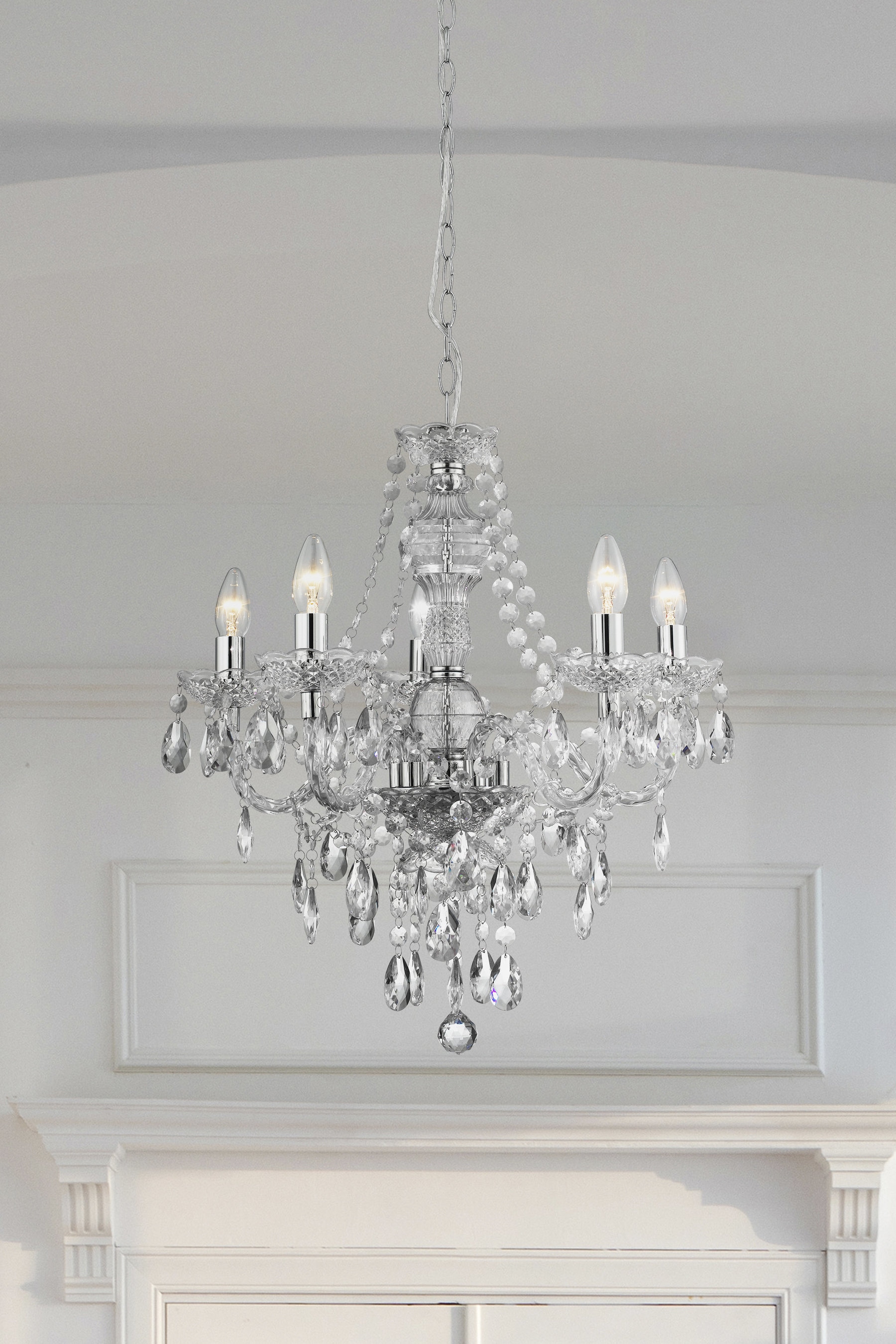 Searchlight Pendelleuchte »Marie Therese-5Lt-Pendelleuchte - Klarglas & Acryl« E14 1 Stk.