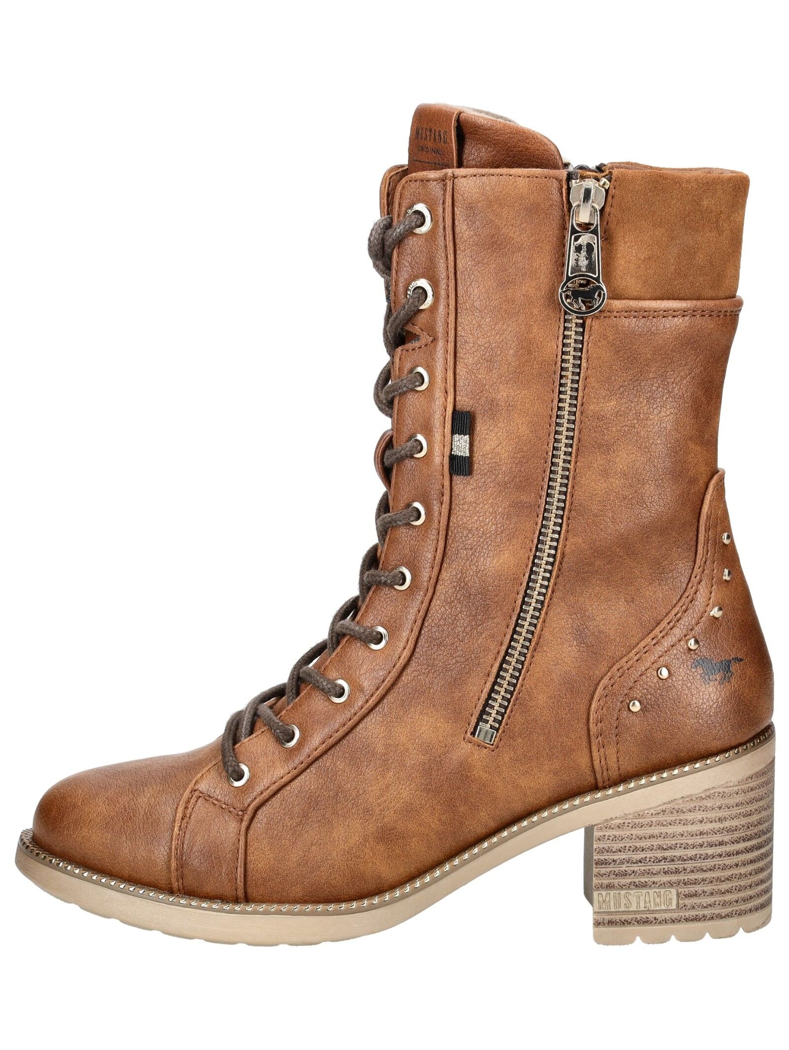 Mustang Shoes Schnürstiefelette »Mustang Shoes Stiefelette Lederimitat«