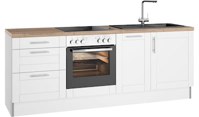 Küche »Ahus«, 225 cm breit,wahlweise mit E-Geräten,Soft Close Funktion, MDF Fronten