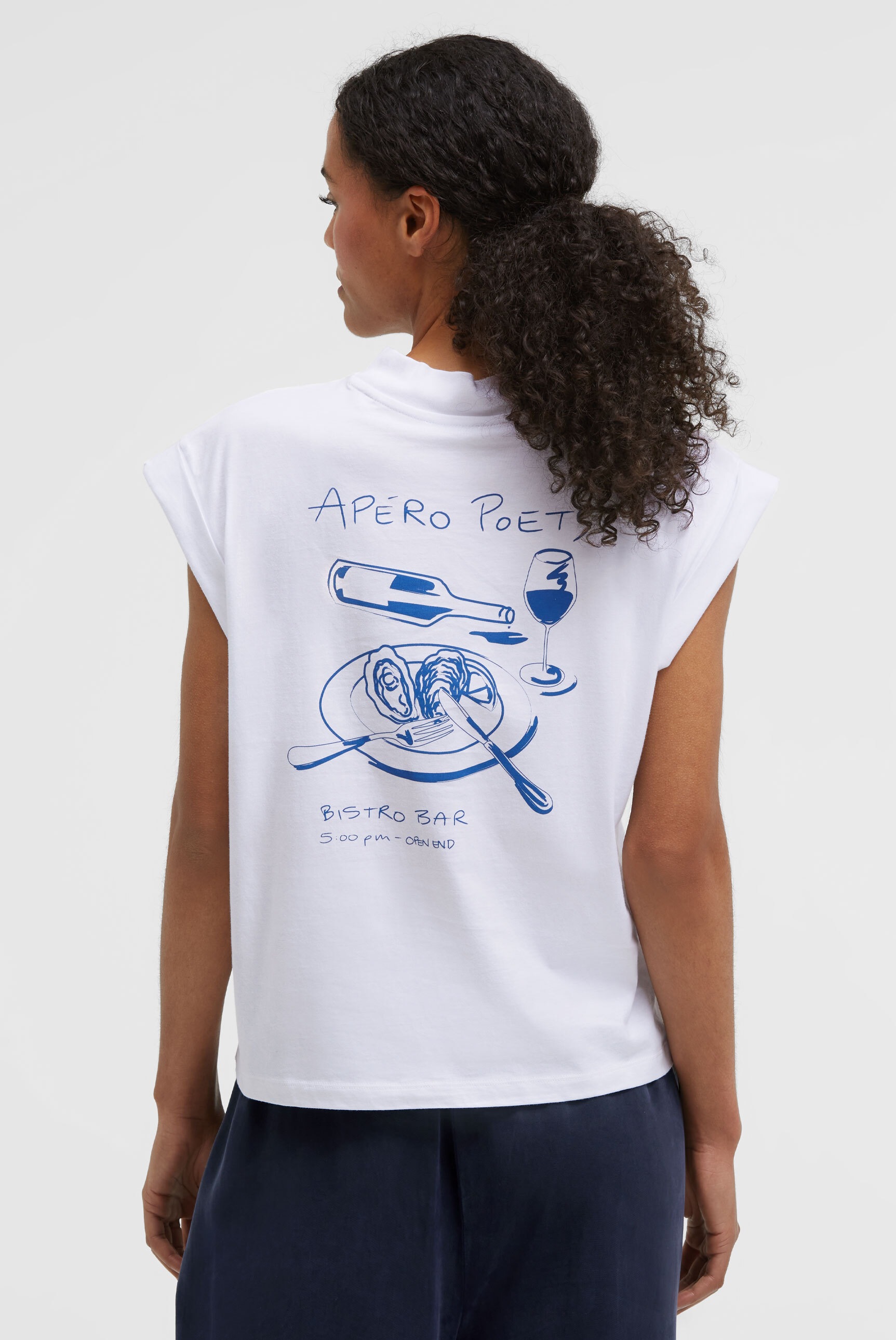 SENSES.THE LABEL Rundhalsshirt mit Turn-Up-Ärmel