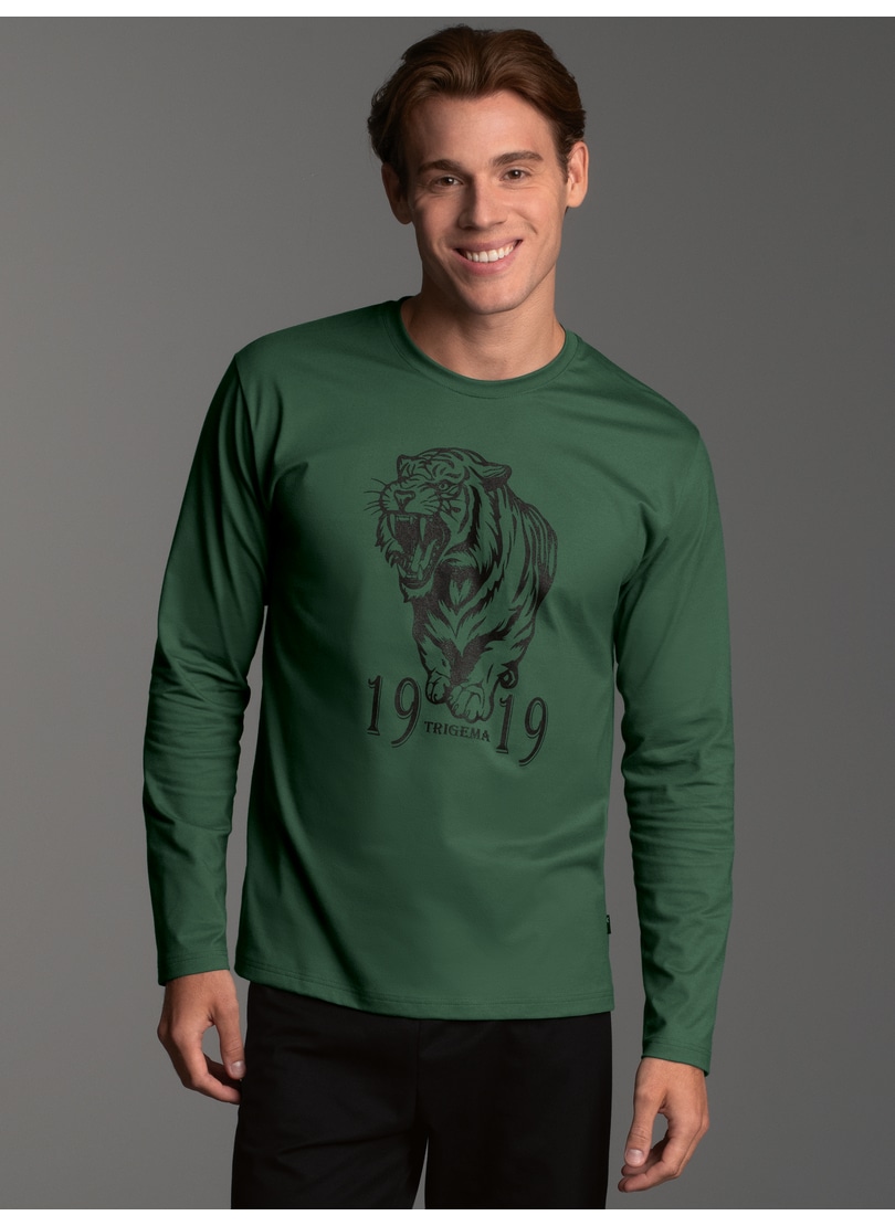 Trigema Longsleeve »TRIGEMA Langarmshirt mit großem Tiger-Printmotiv«, (1 tlg.)