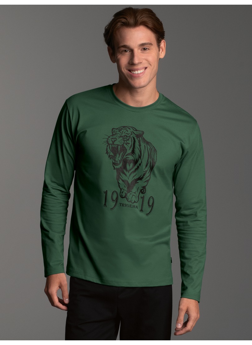 Thumbnail - Trigema Longsleeve "TRIGEMA Langarmshirt mit großem Tiger-Printmotiv" 1 Stk. tlg.
