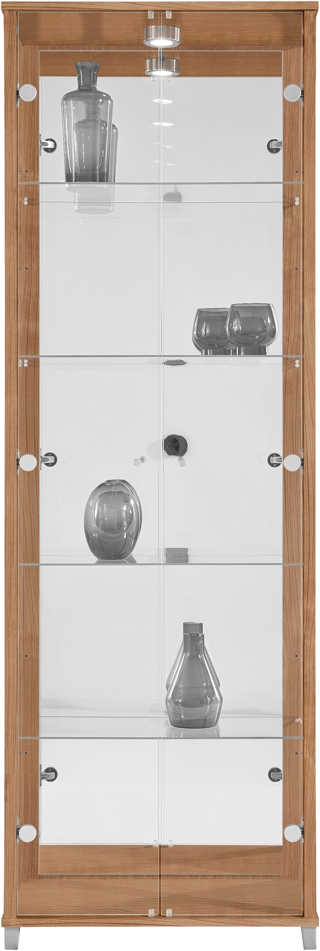 fif möbel Vitrine »OPTIMA«, Standvitrine, Vitrinenschrank, Glasvitrine, Sammlervitrine, LED