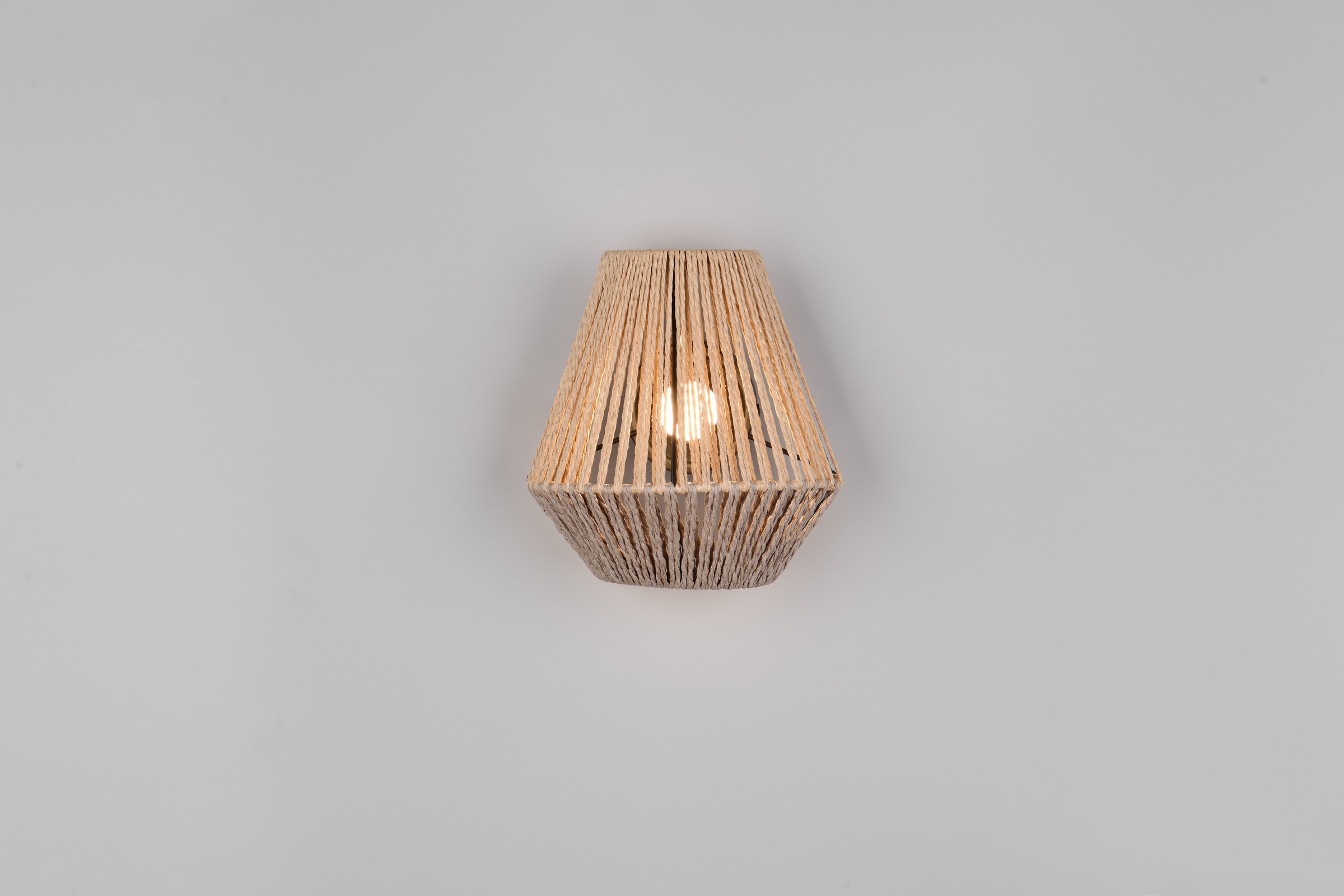 REALITY Leuchten LED Wandleuchte »LIRA, Akku Wandlampe, USB Ladeanschluss, 1,5W 140 Lumen 3000K warmweiß«, 1 flammig, Leuchtmittel LED-Board | LED fest integriert, Lampenschirm aus Papiergarn, Touchdimmer, max 8h Akkulaufzeit
