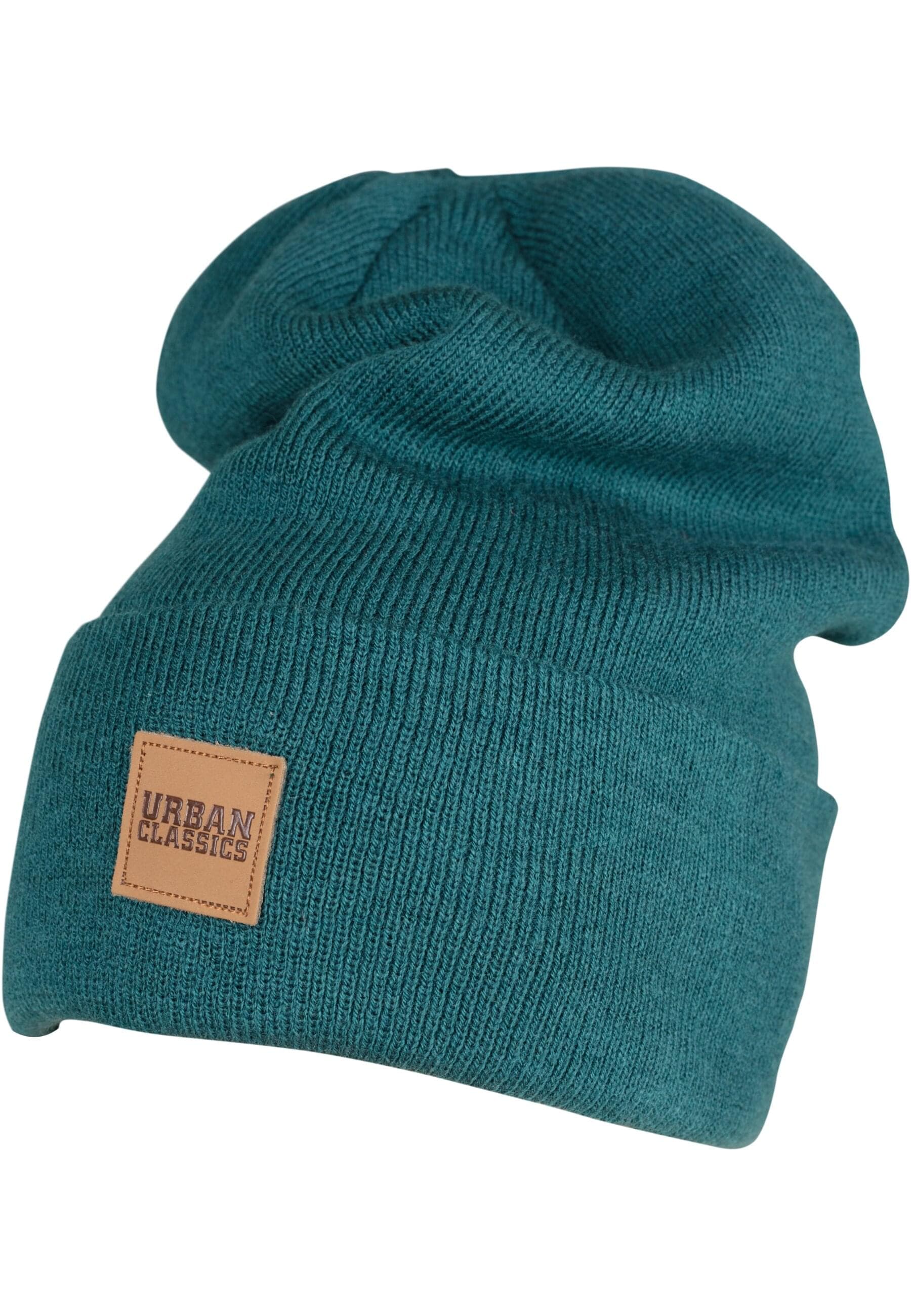 Beanie »Urban Classics Unisex Synthetic Leatherpatch Long Beanie«, (1 St.)