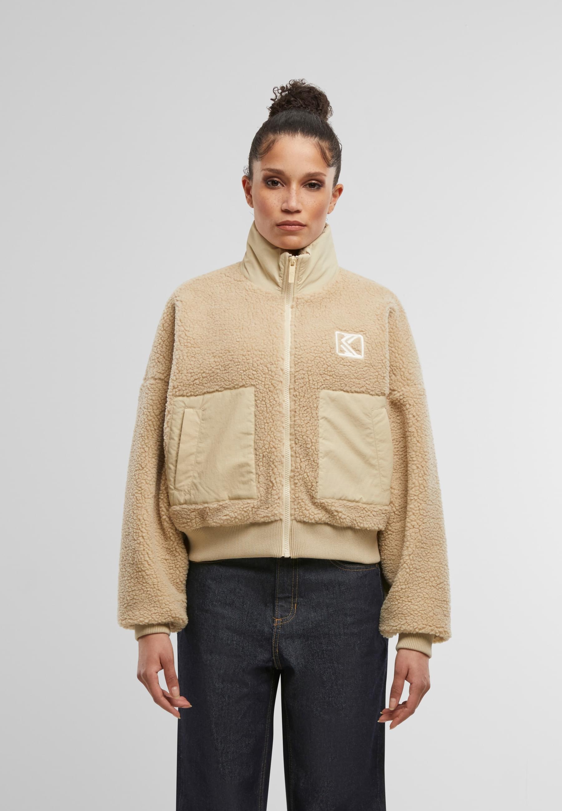 Karl Kani Bomberjacke »Karl Kani OG Crop Teddy Bomber Jacket«, (1 St.), ohne Kapuze