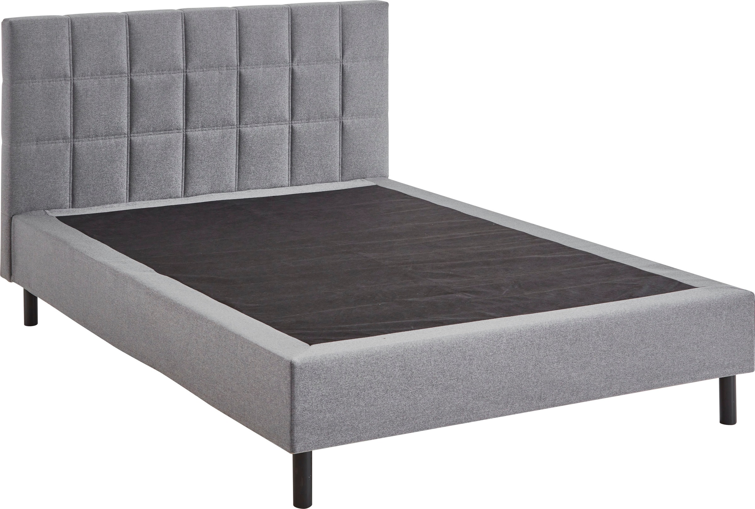 Boxbett "Nikola", grau (hellgrau), B:142cm L:210cm, ATLANTIC HOME COLLECTION, Komplettbetten, Boxspringbett, Massivholzfüßen, mit / ohne Matratze, in H2 und H3 erhältlich 8