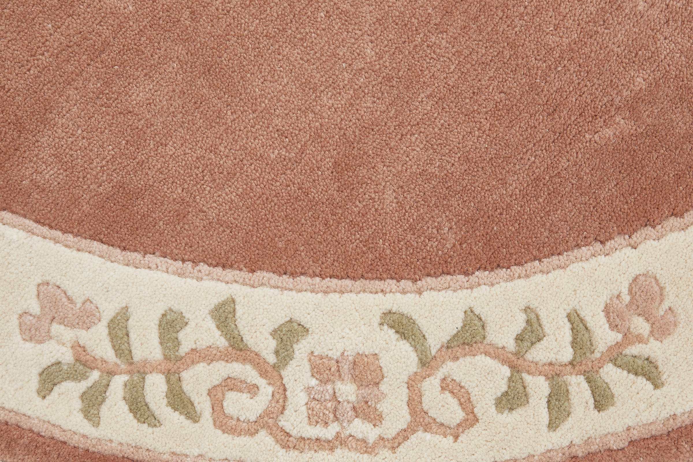 LUXOR living Wollteppich »Giza«, rund, 12 mm Höhe, reine Wolle, handgeknüpft, mit Bordüre und Fransen, Orient-Teppich