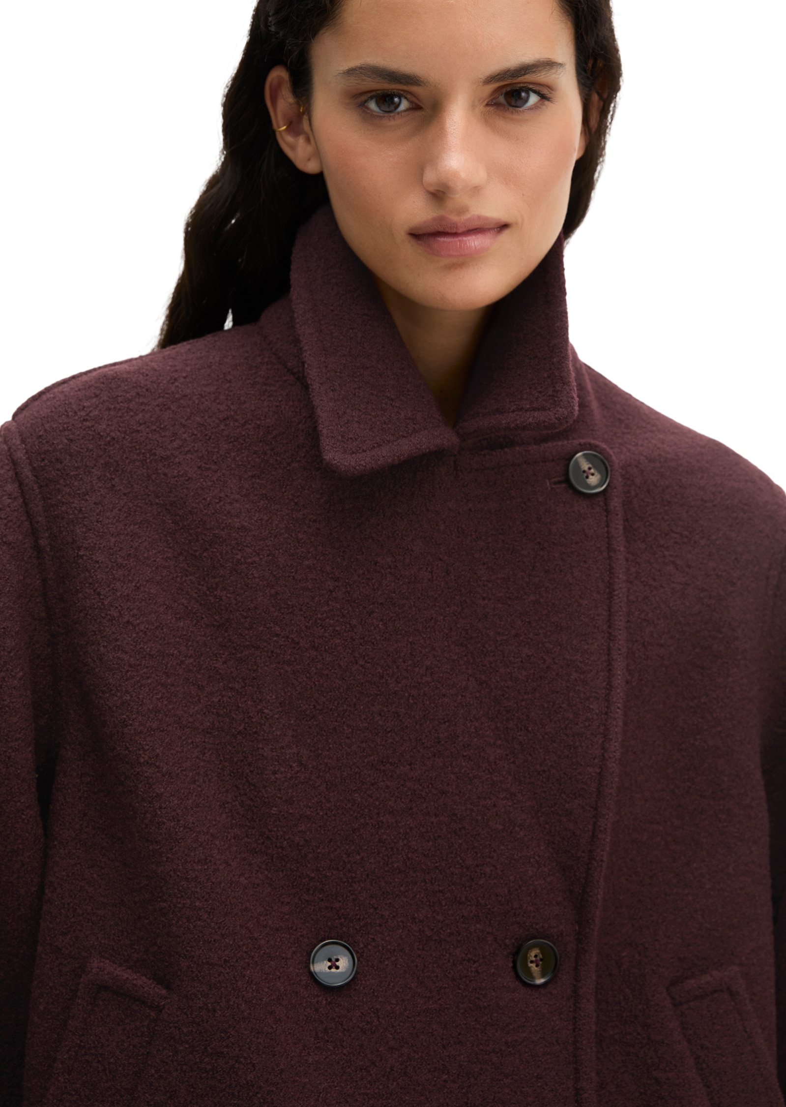 Marc O'Polo Outdoorjacke »aus italienischer Boild Wool« ohne Kapuze