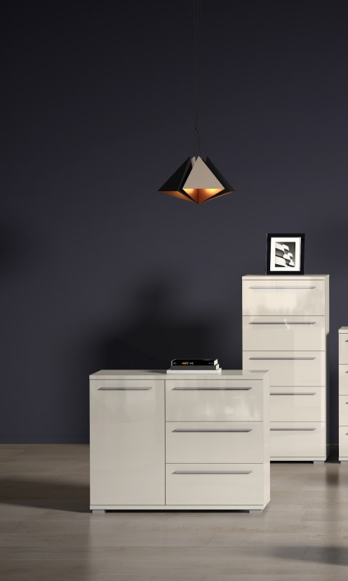 Places of Style Kommode "Piano, UV lackiert, hochglänzend in beige oder wei günstig online kaufen