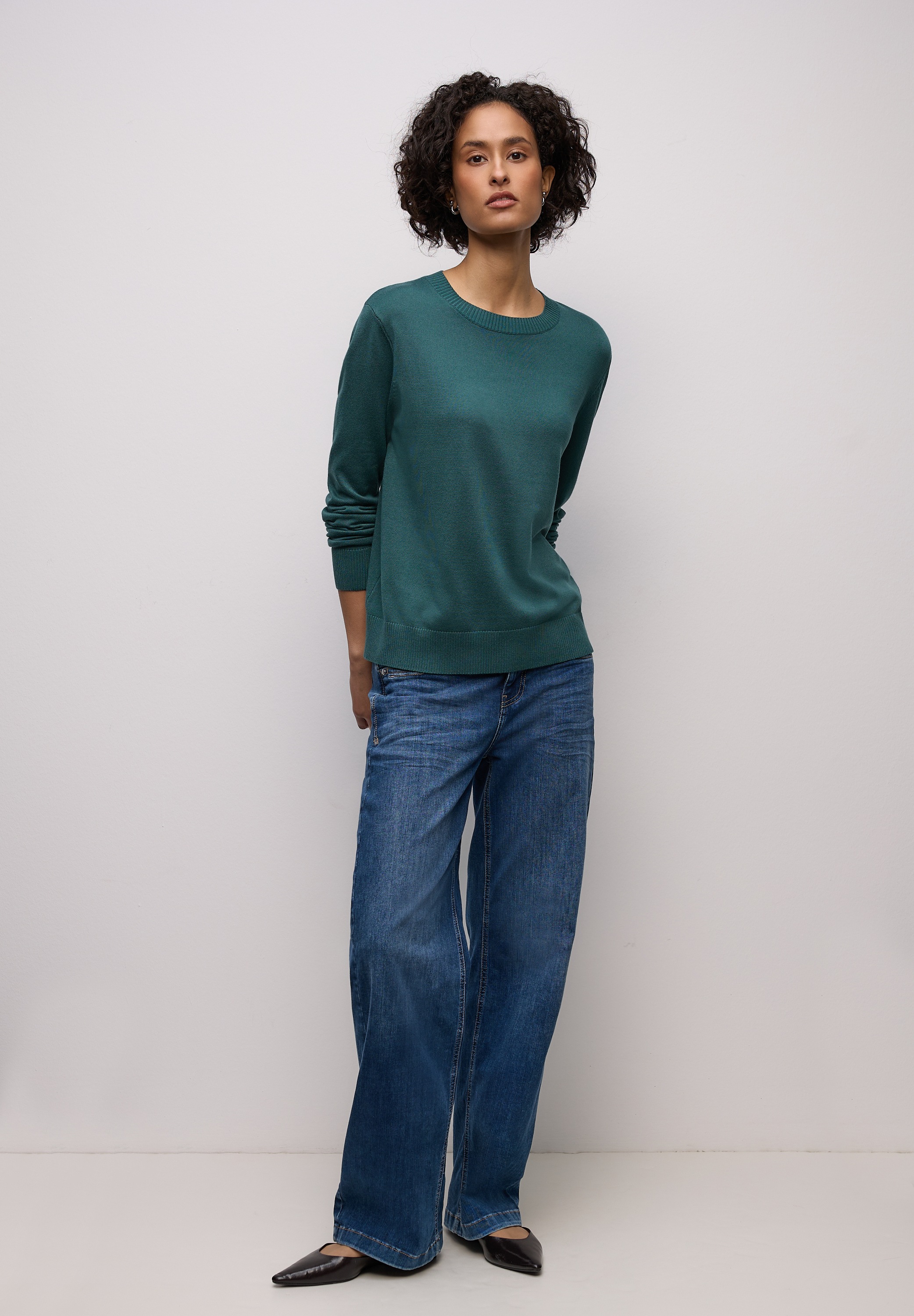 Street One Women's Crewneck Pullover Mediterranean Green 42 3