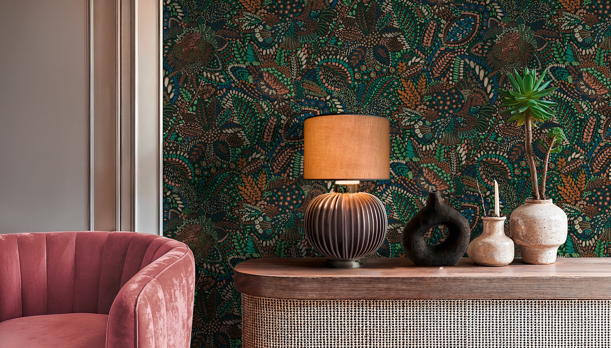 A.S. Création Vliestapete "Cuba II Ethno Floral Jungle" Retro floral tropisch leicht strukturiert Auffälliges Ethno-Design mit kunstvollen floralen Elementen