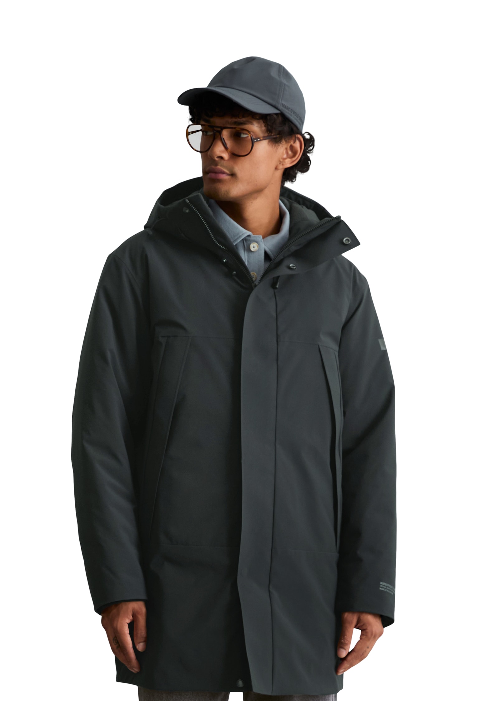 Marc OPolo DENIM Parka mit Kapuze regular mit leichter Wattierung