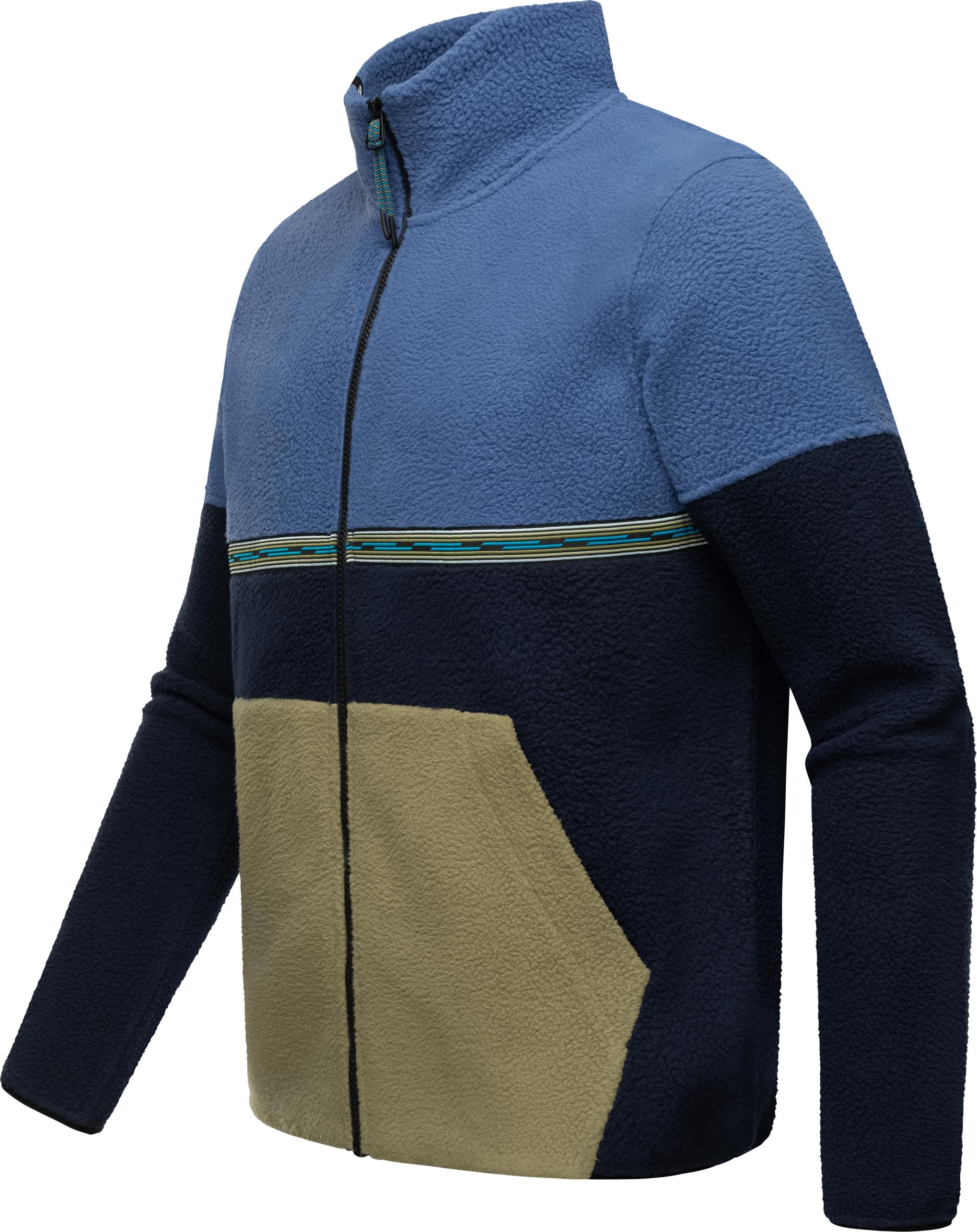 Ragwear Fleecejacke »Lonndy«, ohne Kapuze, Angesagte Herren Plüschjacke mit hohem Kragen