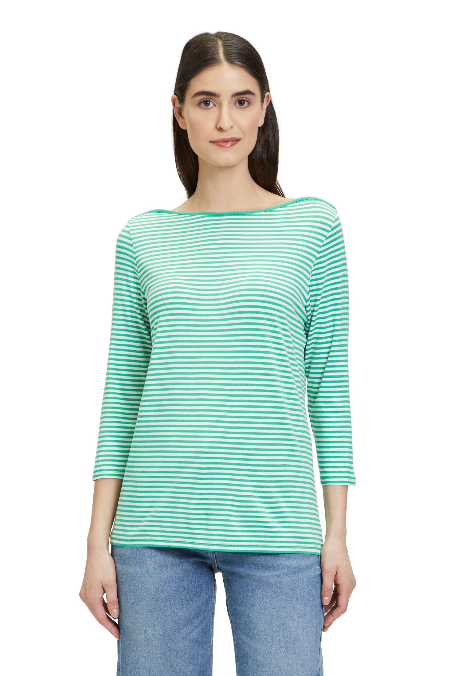 Betty Barclay 3/4-Arm-Shirt "Betty Barclay Ringelshirt mit U-Boot-Ausschnitt", Blende