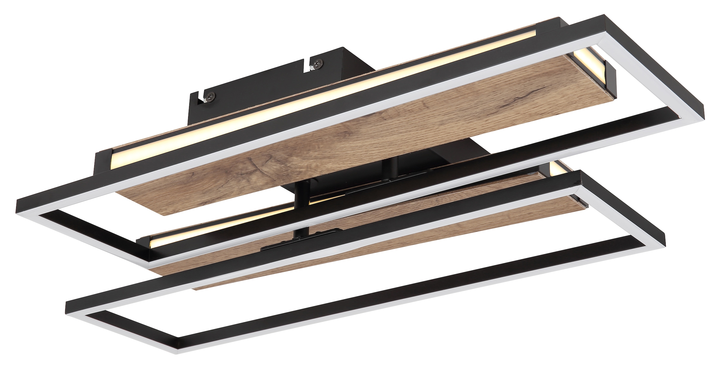 GLOBO LIGHTING LED Deckenleuchte »COLLI«, Leuchtmittel LED-Modul | LED fest integriert, Deckenlampe/Wohnzimmer/Schlafzimmer/modern/Holz