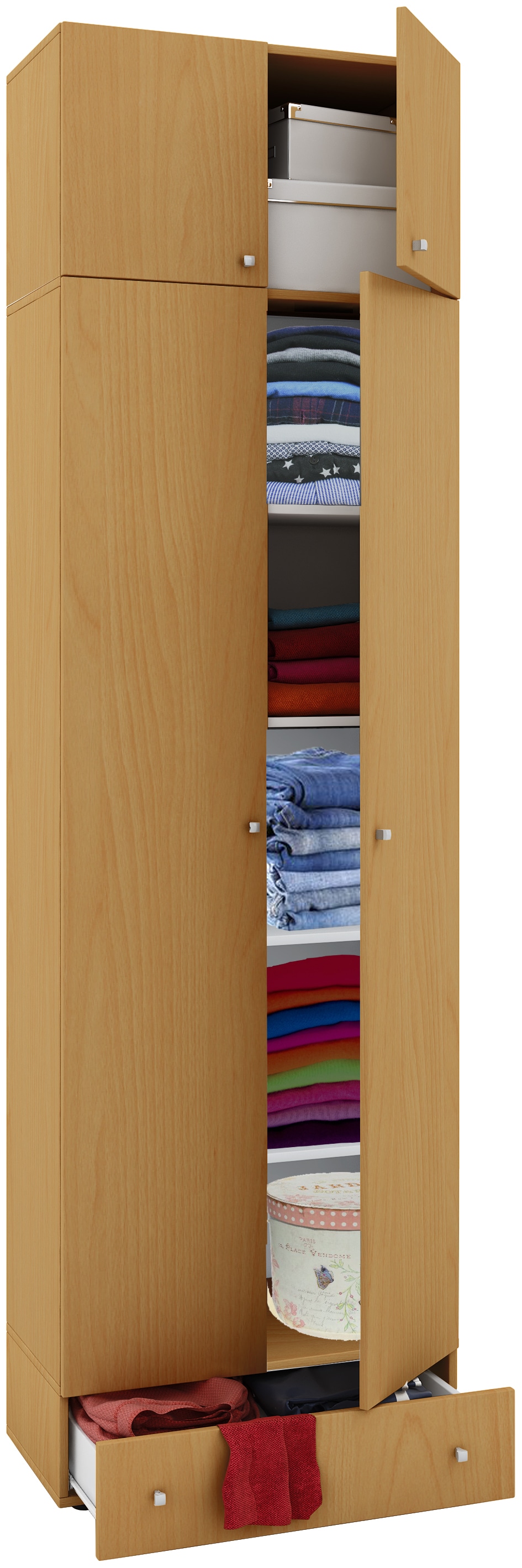 VCM Kleiderschrank "Kleiderschrank Mehrzweckschrank Schrank Vandol" 1 Stk. tlg.