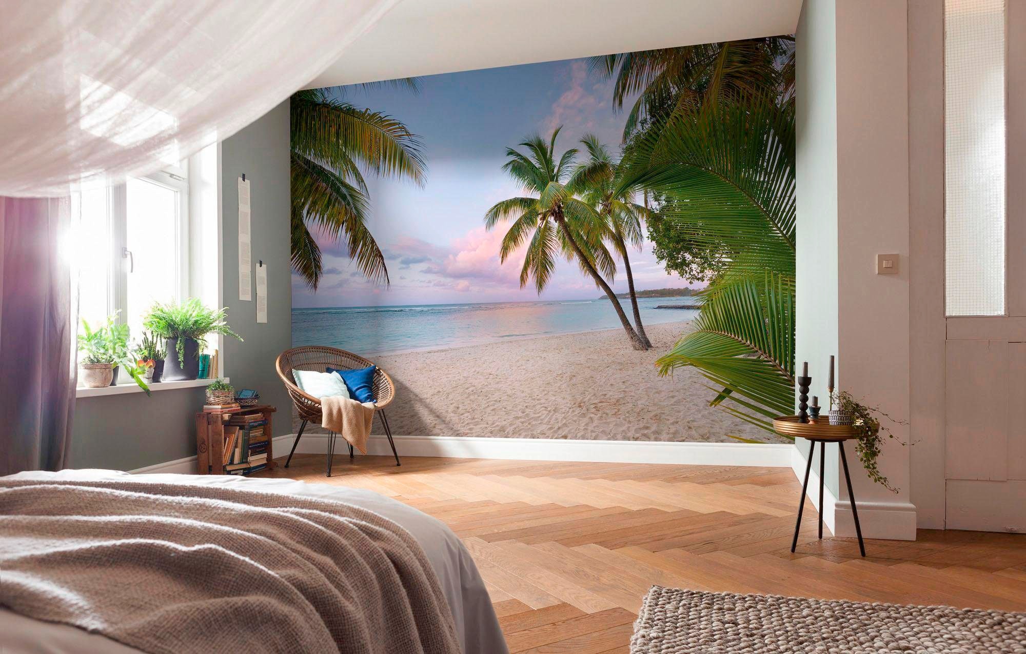 Komar Vliestapete »Digitaldruck Vlies -  Paradise Morning - Größe 400 x 250 cm« bedruckt glatt Wohnzimmer, Schlafzimmer