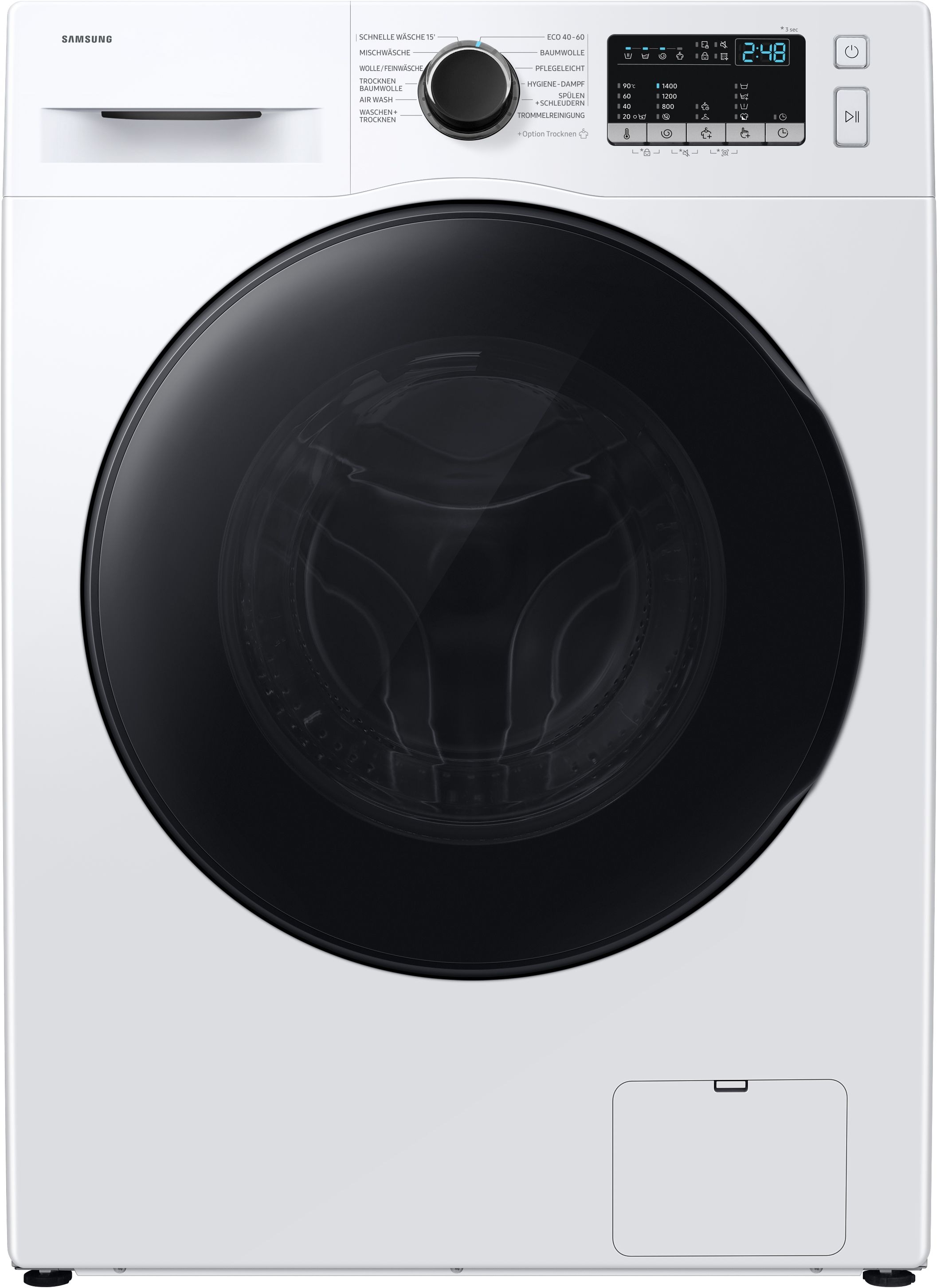 SAMSUNG Waschtrockner "WD80HG4U04BEEG", B:60cm H:85cm T:64,5cmweiß, Waschtrockner
