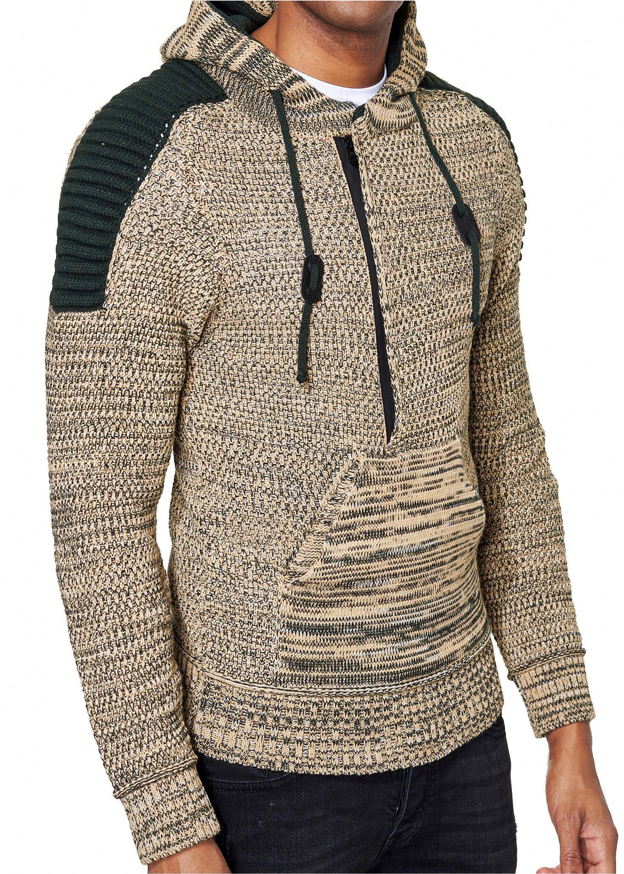 Rusty Neal Strick Kapuzensweatshirt Braun L 5
