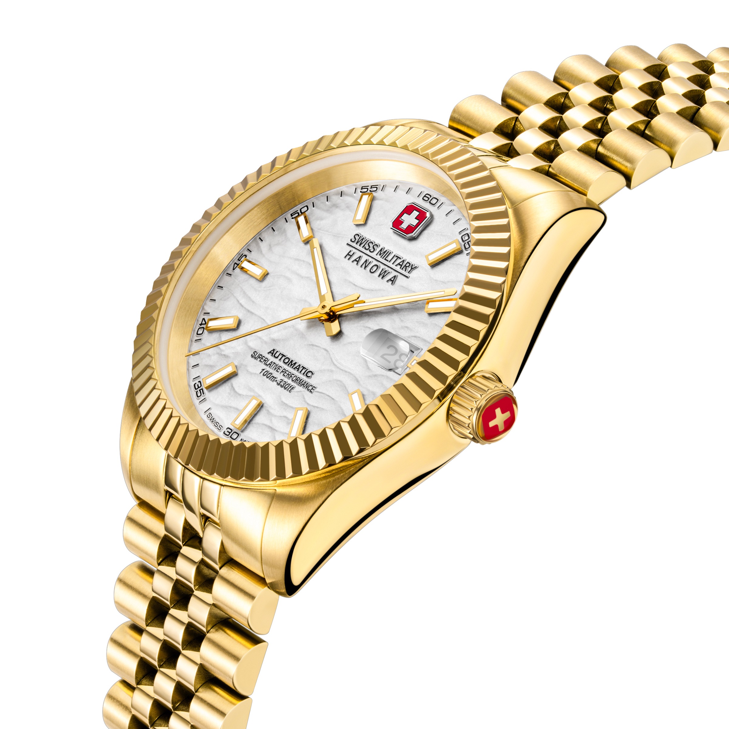 Swiss Military Hanowa Automatikuhr »Master Diligenter« Armbanduhr, Herrenuhr, Swiss Made, Mechanische Uhr, Edelstahlarmband