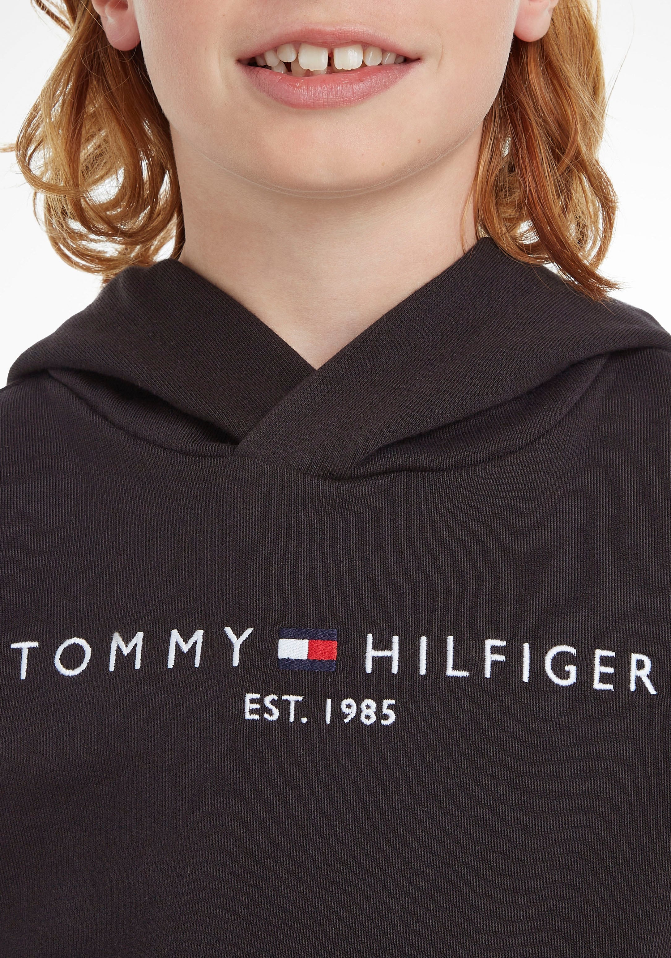 »ESSENTIAL online Tommy für Mädchen und Kapuzensweatshirt kaufen HOODIE«, Jungen | BAUR Hilfiger