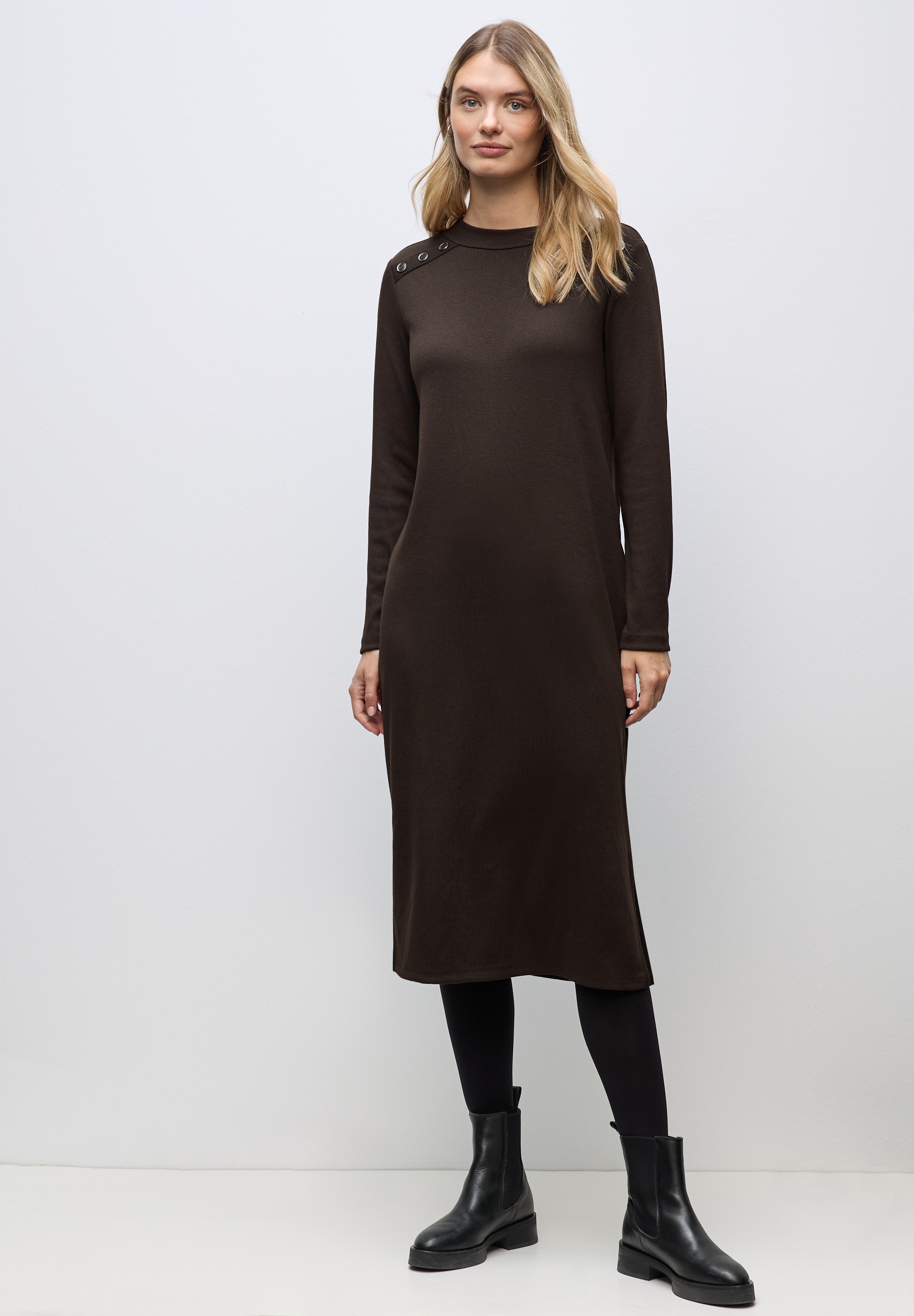 STREET ONE Midikleid Ohne Taschen in Unifarbe günstig online kaufen