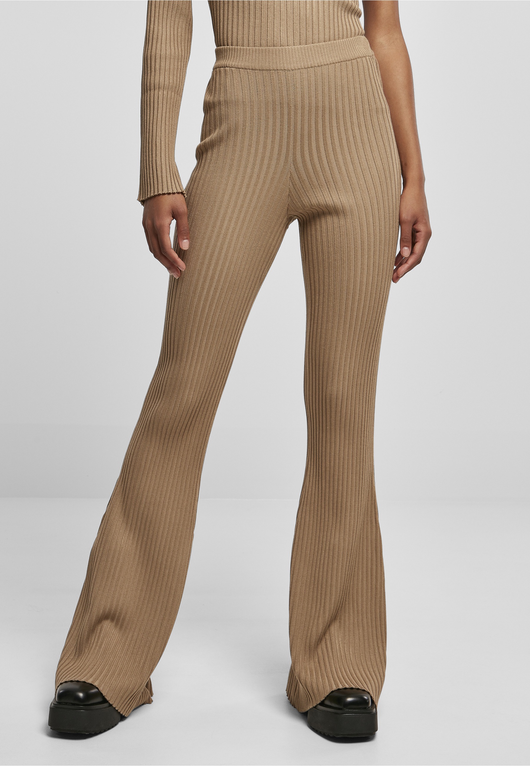 URBAN CLASSICS Leggings »Urban Classics Damen Ladies Flared Rib Knit Leggings«