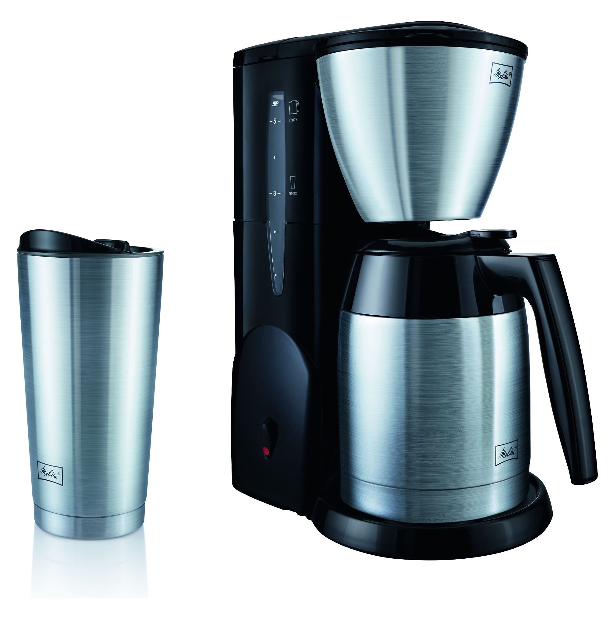 Melitta Filterkaffeemaschine »Melitta® Single5® Therm M728«, 0,62 l Kaffeekanne, Papierfilter, 1x2, mit Edelstahl-Thermobecher