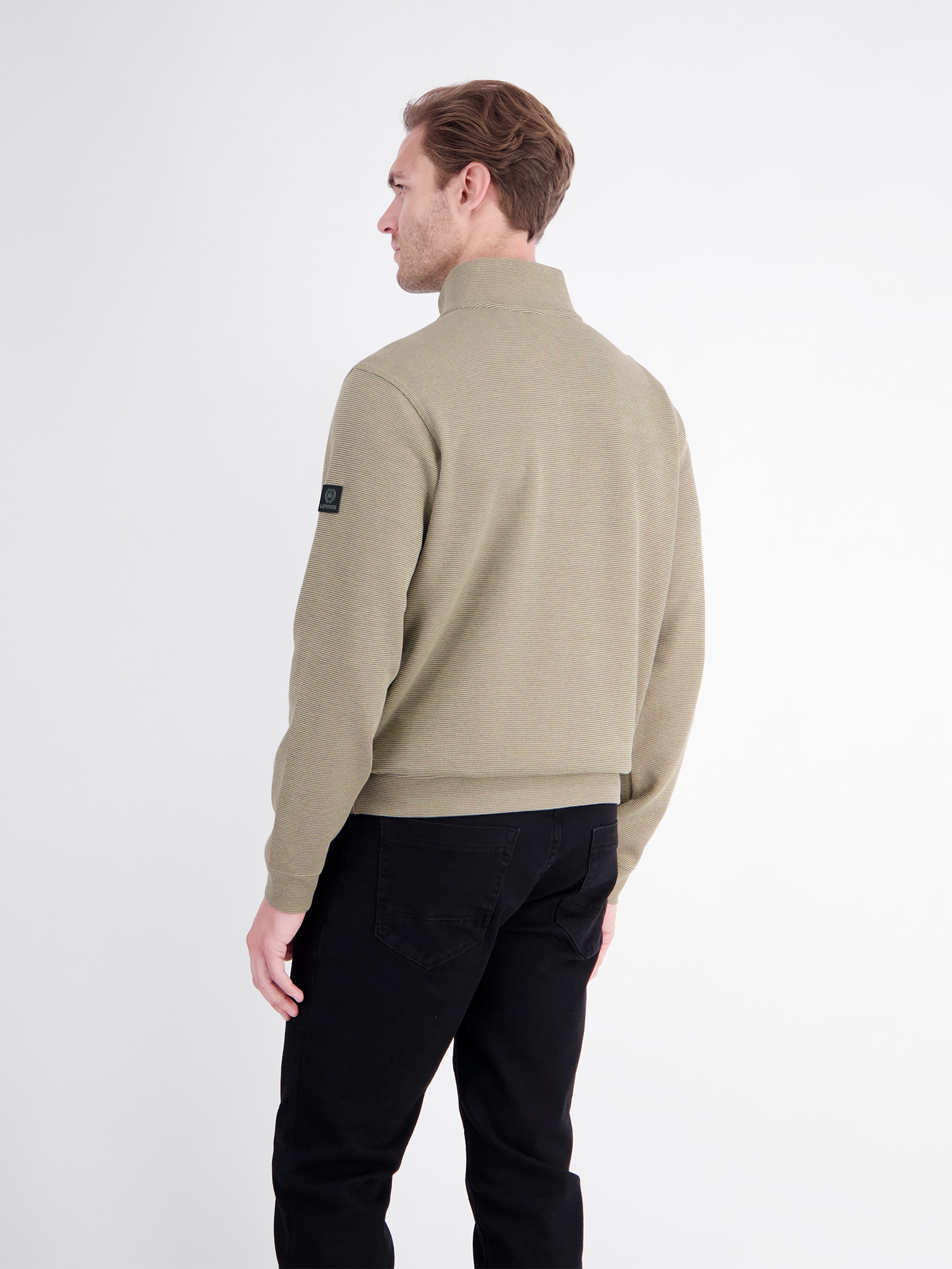LERROS Sweatshirt »Hochwertiger Troyer aus Mischgewebe mit feiner Rippstruktur«
