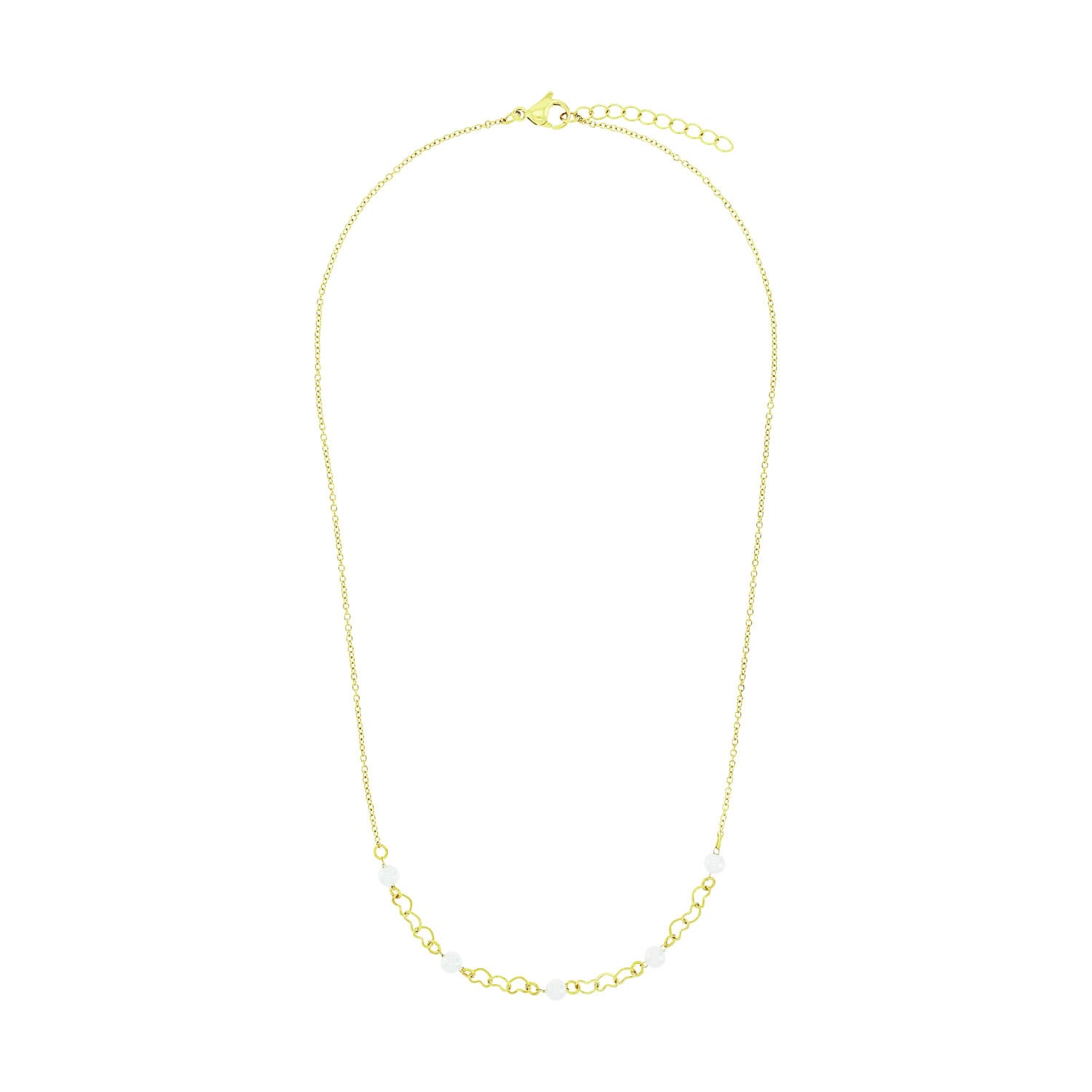 Amor Kette ohne Anhänger »Herzchen« mit Glasperle