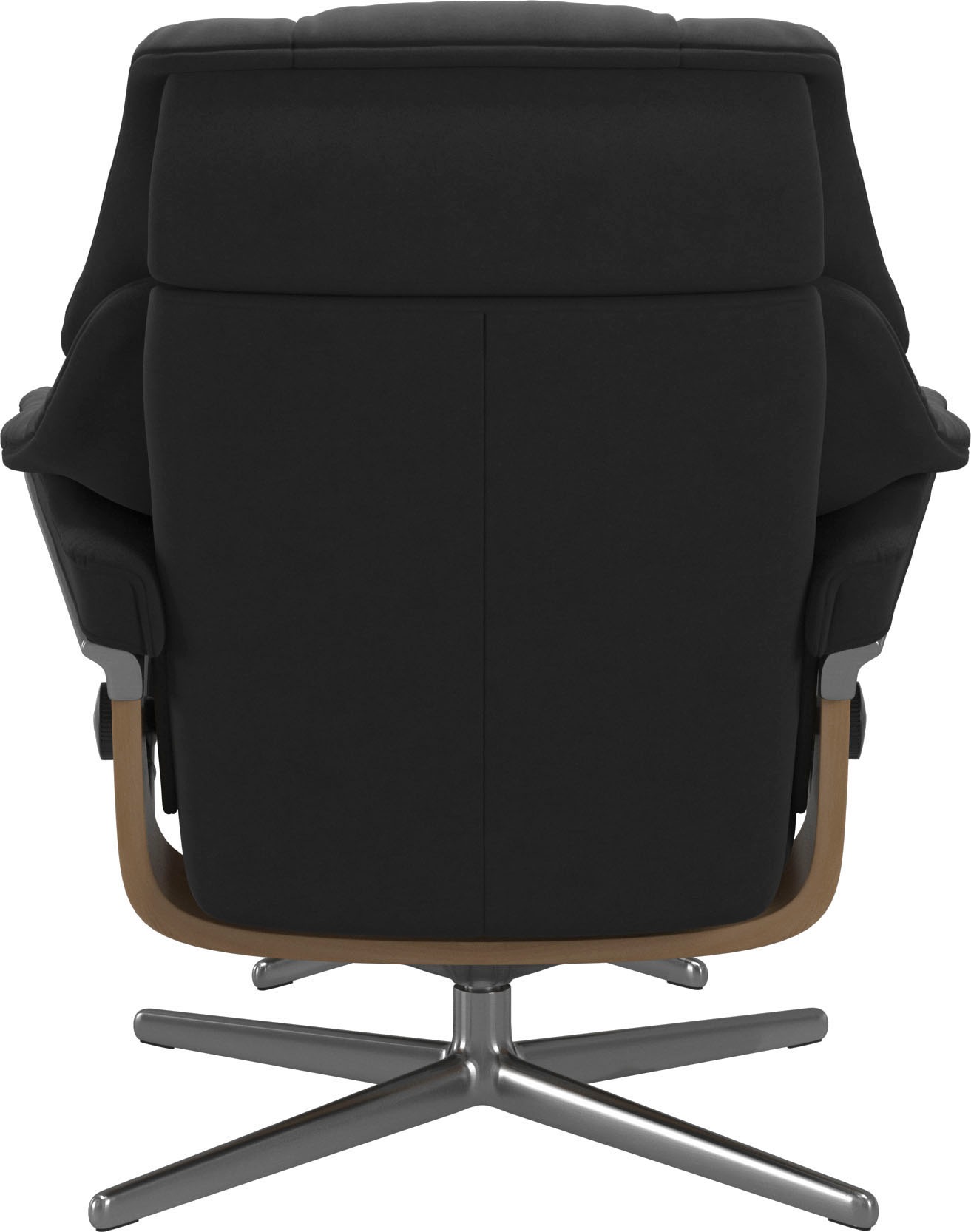 Stressless® Relaxsessel »Reno«, (Set, Relaxsessel mit Hocker), mit Hocker, mit Cross Base, Größe S, M & L, Holzakzent Eiche