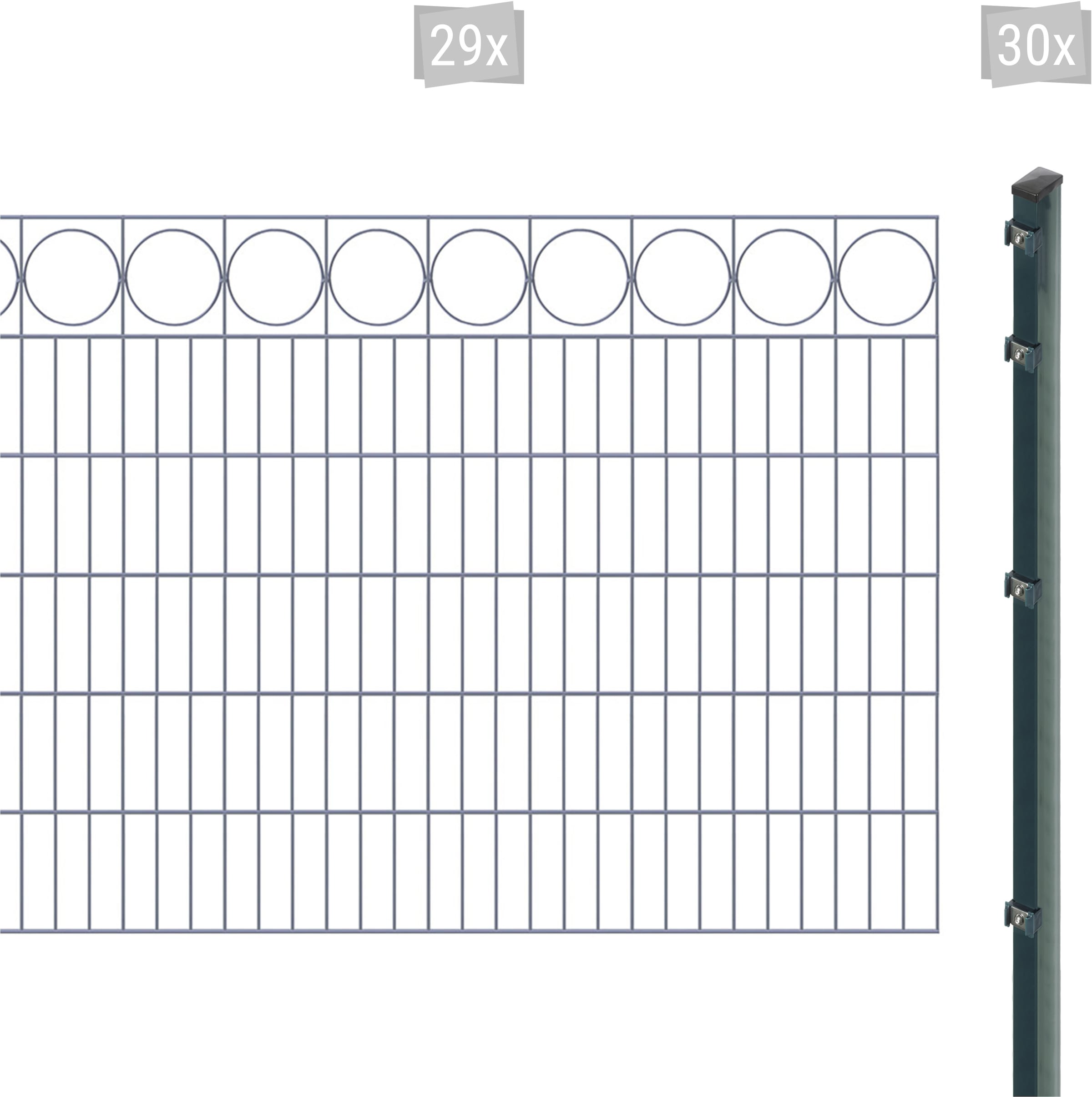 Arvotec 1100000002199 "EXCLUSIVE 120 zum Einbetonieren "Ring" mit Zierleiste" Zaunhöhe 120 cm, Zaunlänge 2 - 60 m