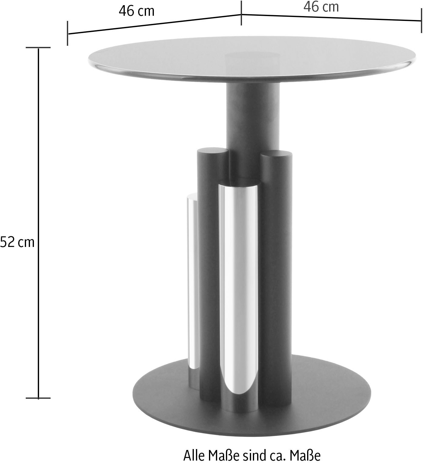 Kayoom Beistelltisch »Beistelltisch Ontario 225«, Modernes Design, zweifarbiges Säulengestell, Eyecatcher Element