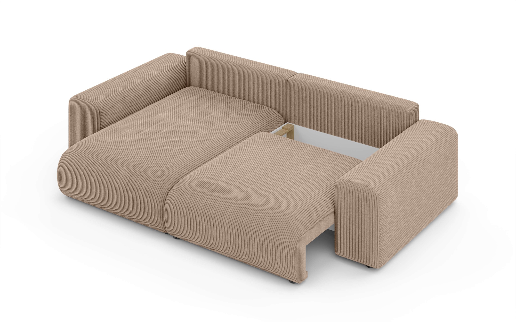 INOSIGN Ecksofa »LAKESIDE mit Bettfunktion und Bettkasten, B/T/H 257/166/84 cm«, L-Form, Recamiere beidseitig montierbar, Wellenunterfederung