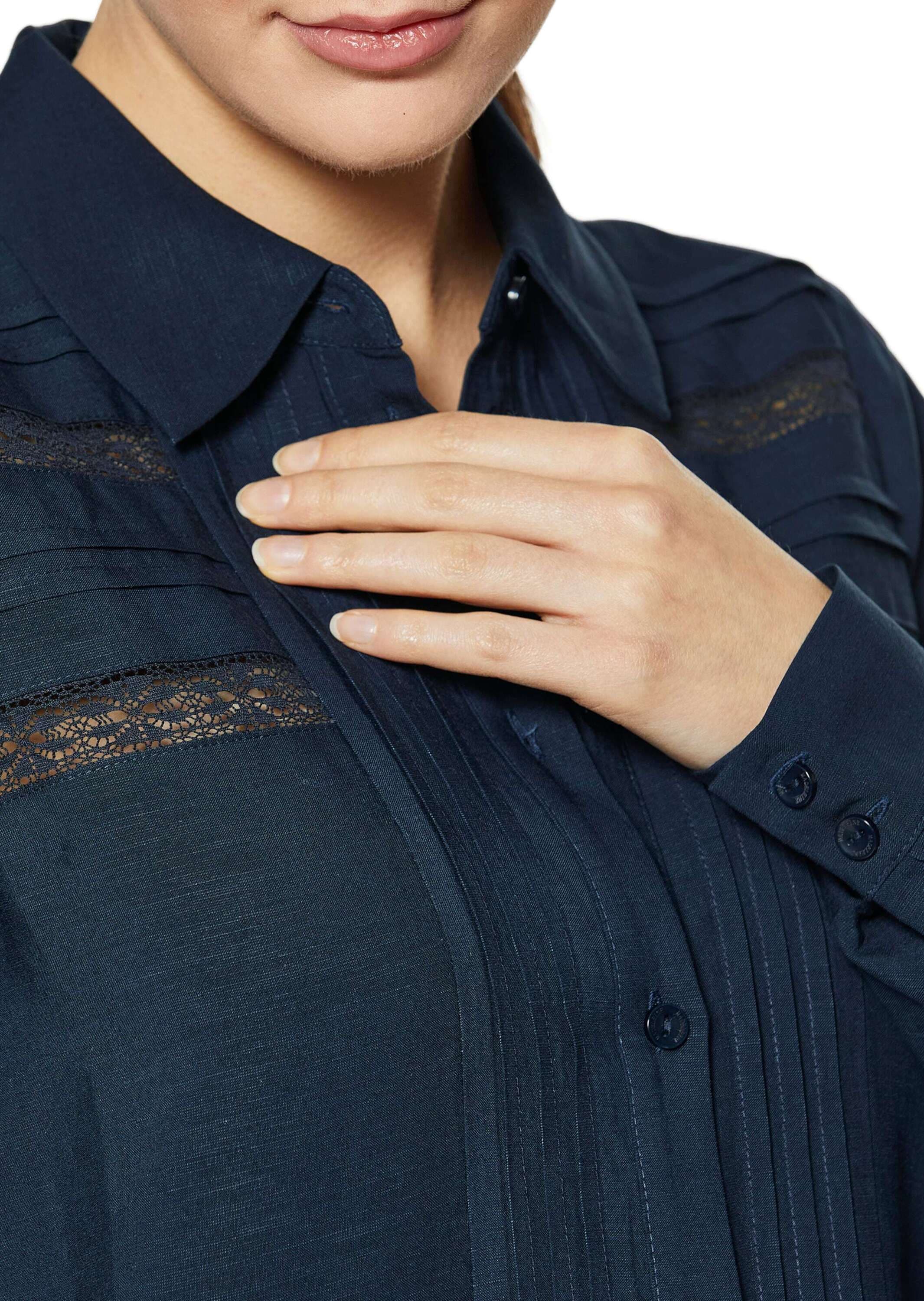 MADELEINE Hemdbluse »Hemd Langes Hemd mit Leinen-Anteil«