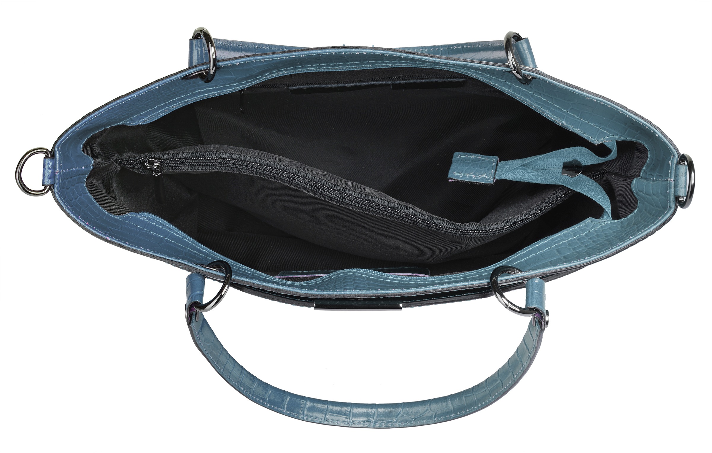 Cluty Henkeltasche, echt Leder, Made in Italy
