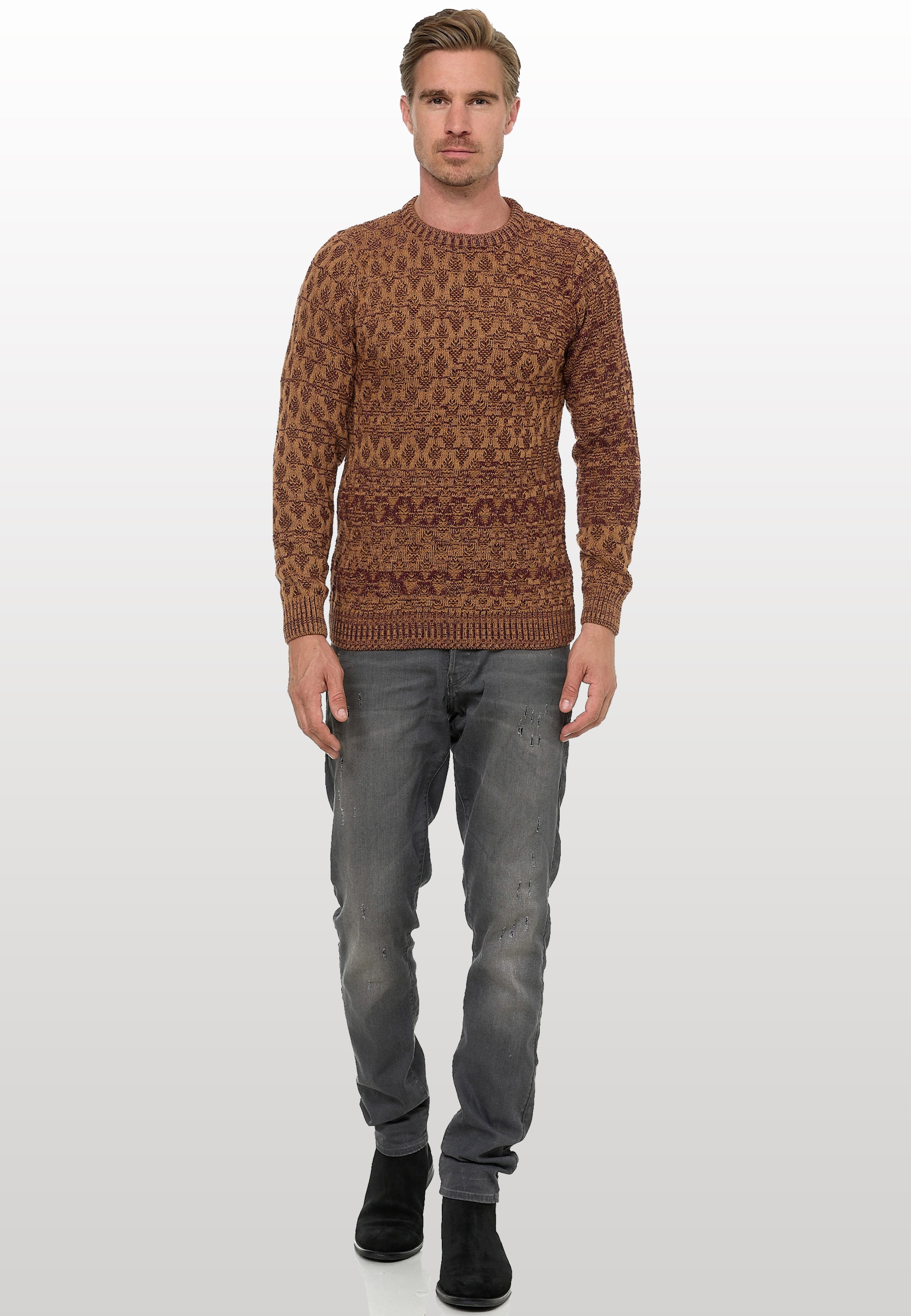 Rusty Neal Strickpullover, mit schönem Muster