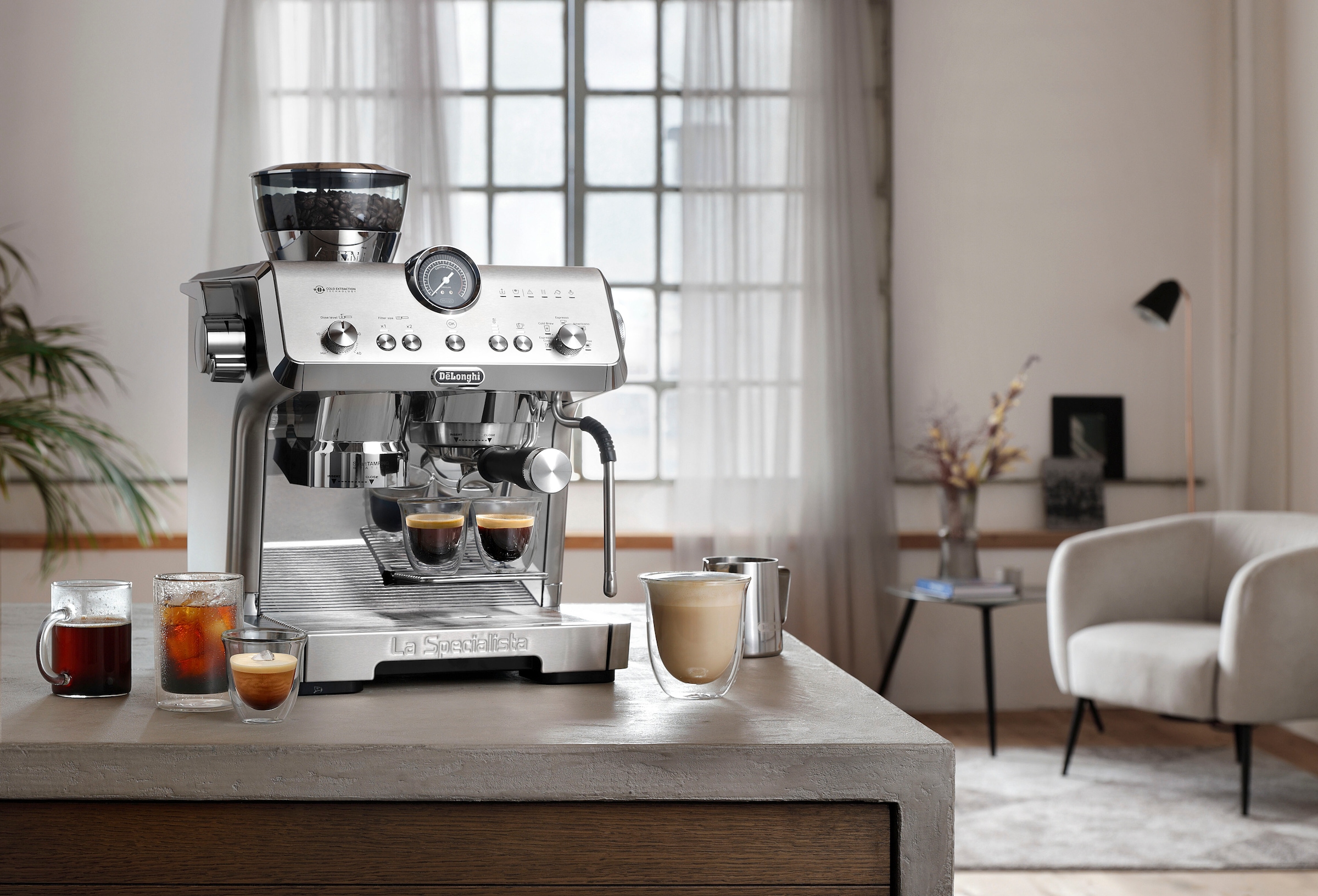 De'Longhi Espressomaschine »La Specialista Opera Cold Brew EC9555.M«, Metall