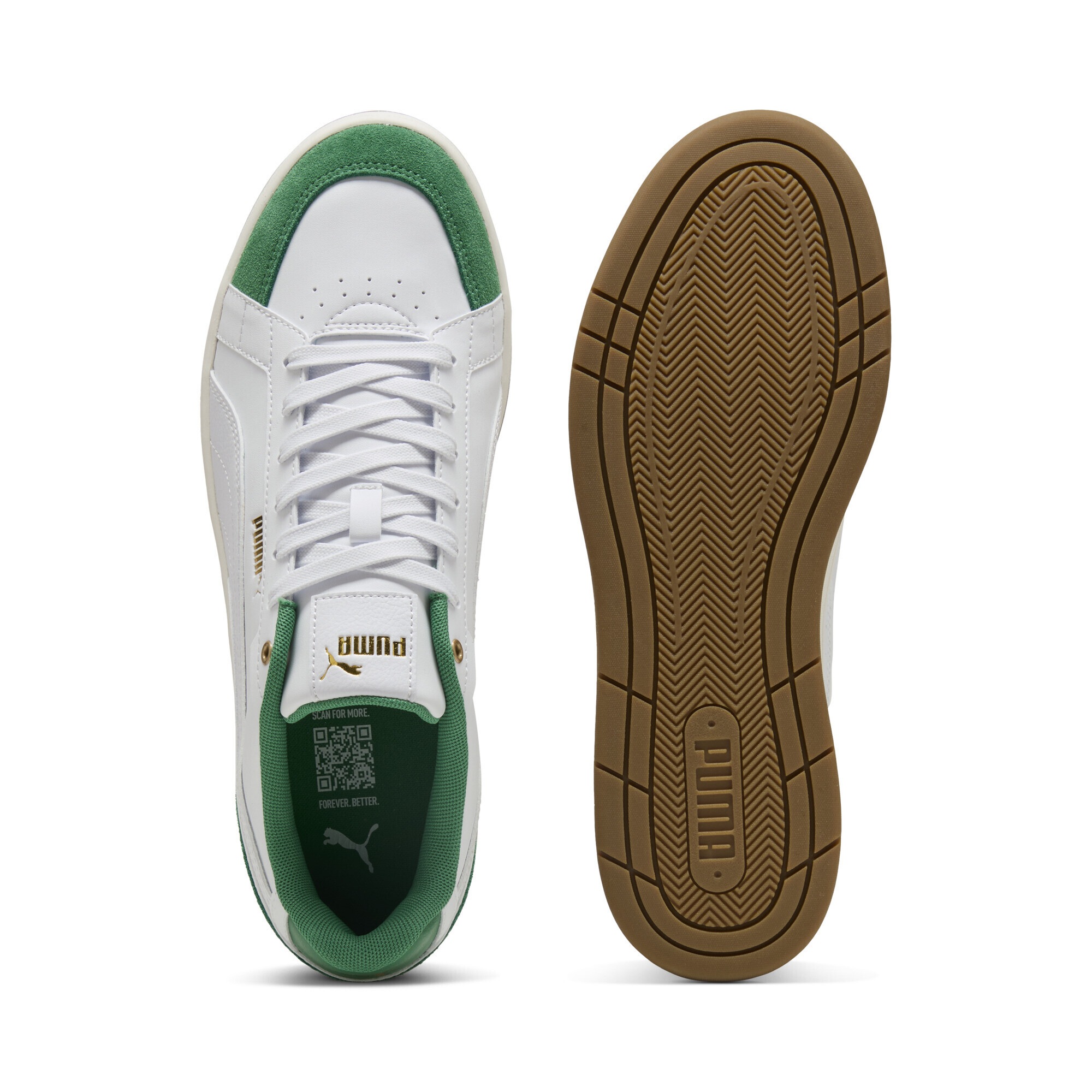 Baskets Femme Puma Court Classico Sport Blanc Vert Pointure 44 3