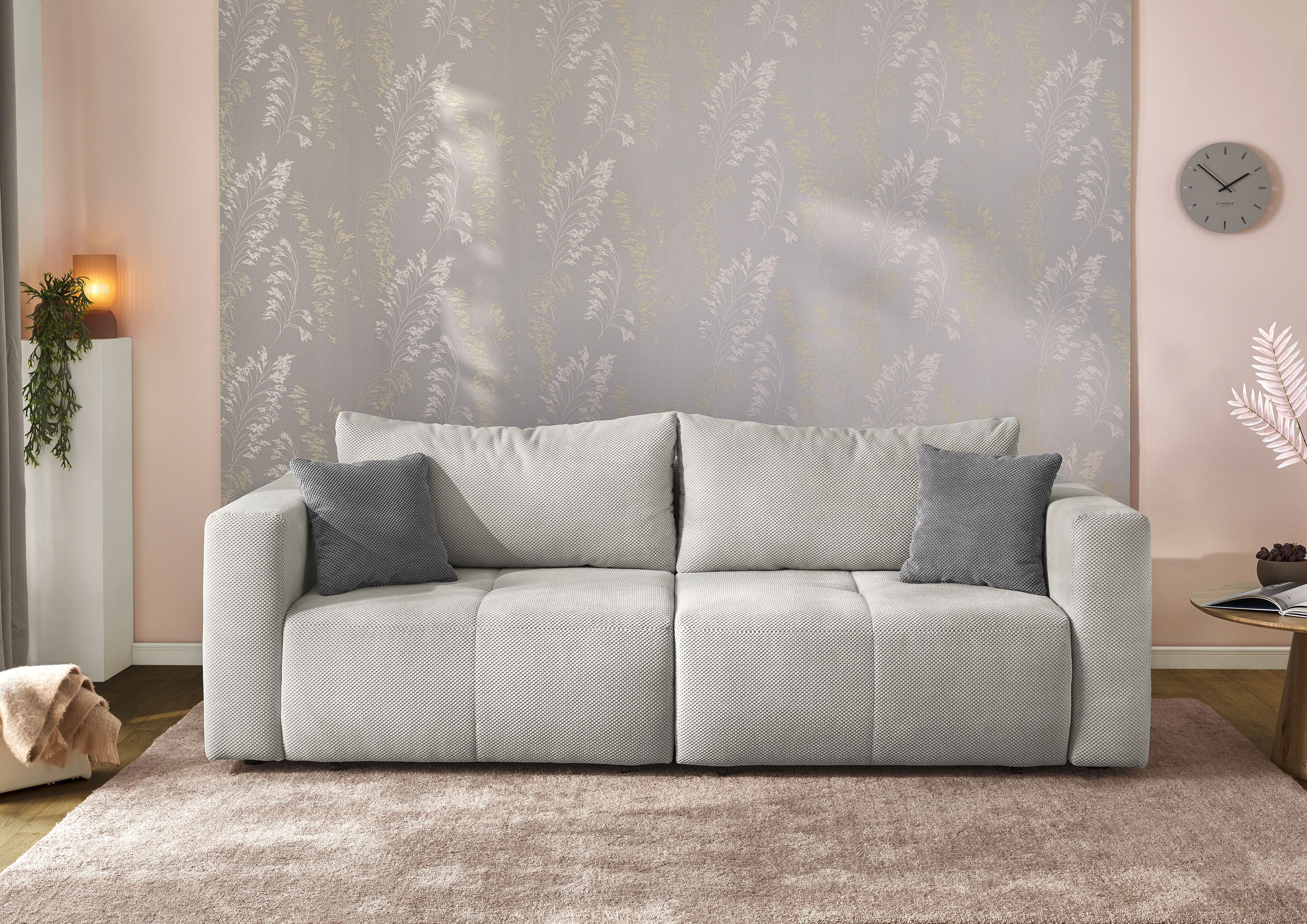 Jockenhöfer Gruppe Big-Sofa "Relax, B: 243 cm, Liegefl. 145x197 cm" mit Schlaffunktion, Bettkasten & Zierkissen, Sitzelemente ausziehbar