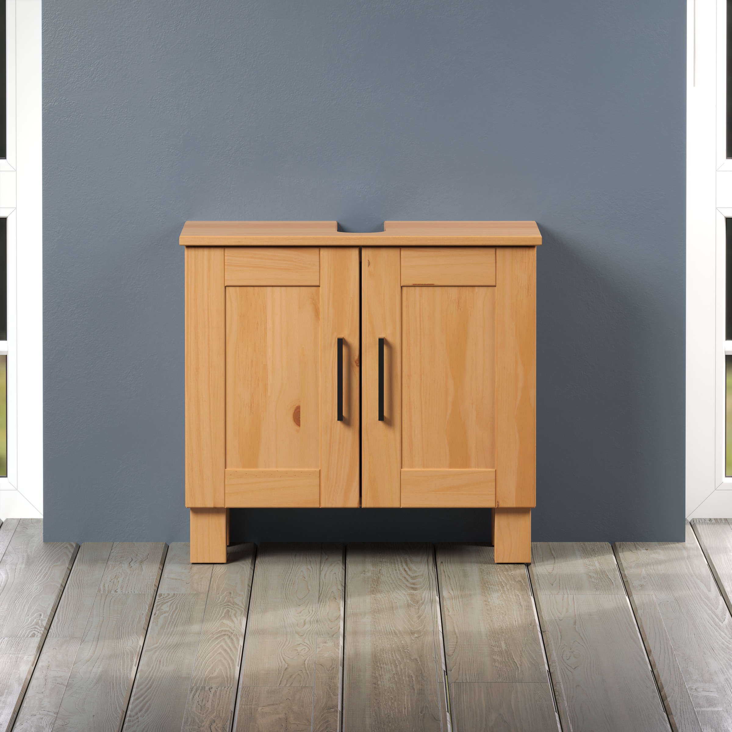 welltime Waschbeckenunterschrank "Ulea" 1 Stk. tlg. Waschtisch aus Massivho günstig online kaufen