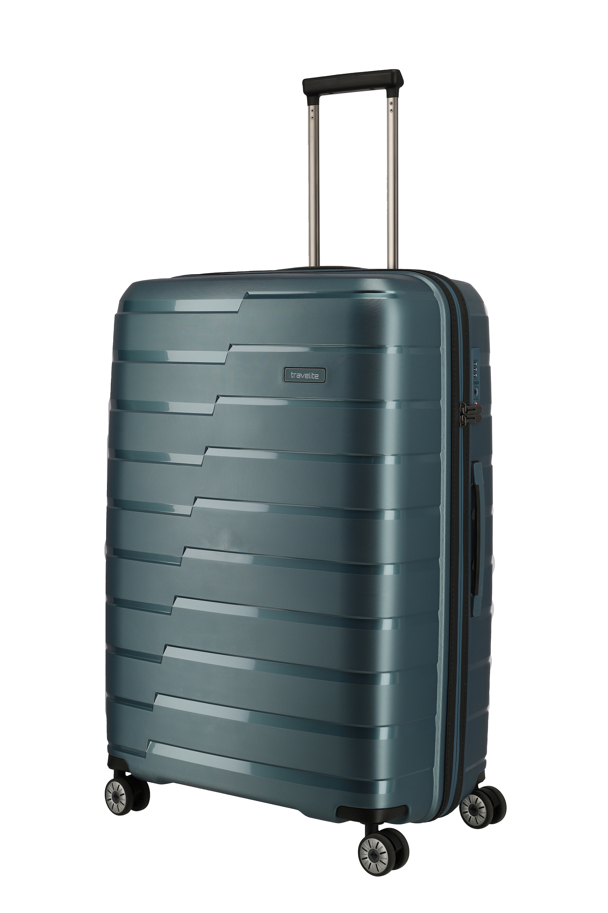 travelite "AIR BASE Reisekoffer Hartschale" 105 l 4 Rollen widerstandsfähiges Material und cleverer Innenaufteilung