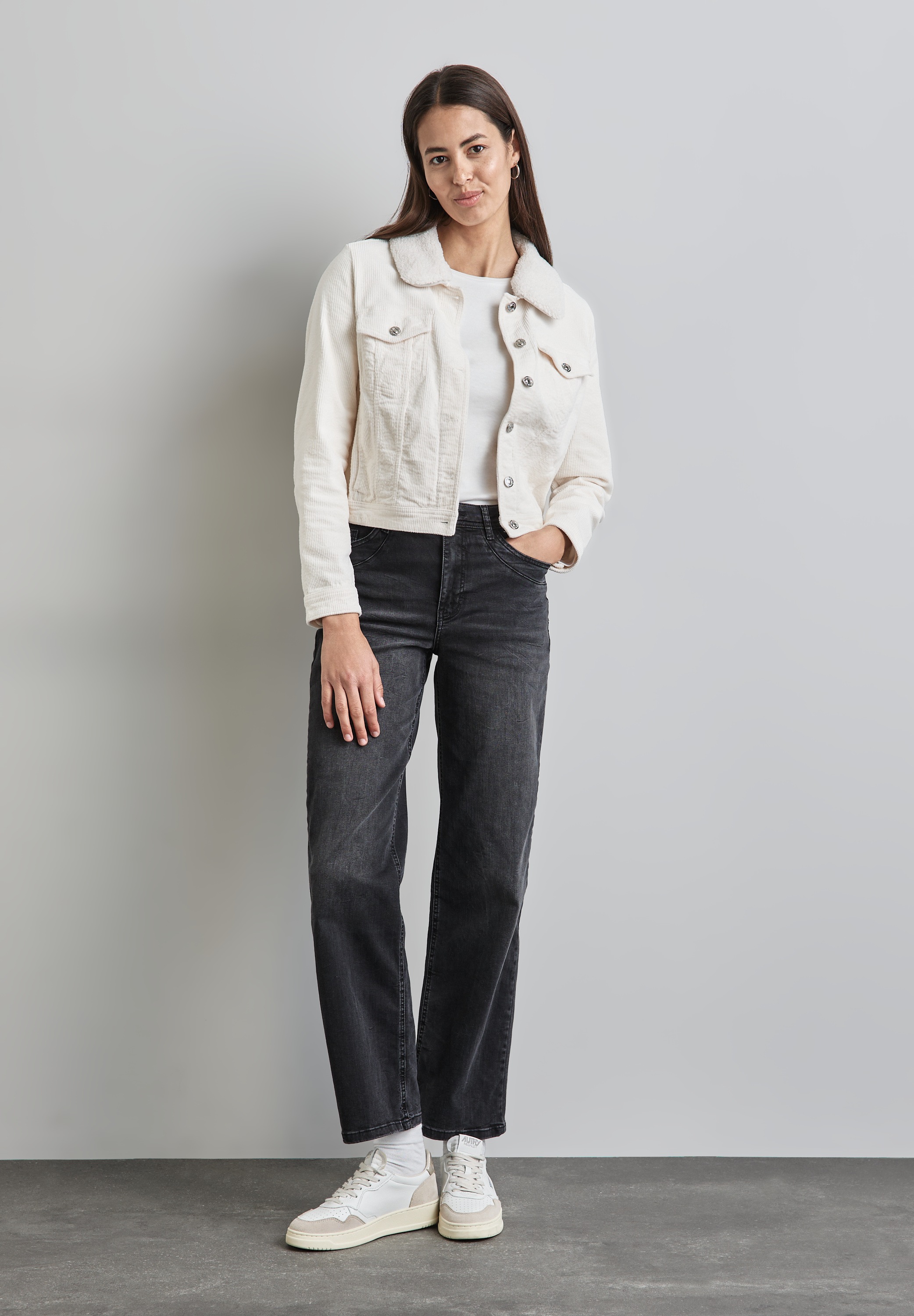 STREET ONE Cordjacke, ohne Kapuze, mit Brusttaschen