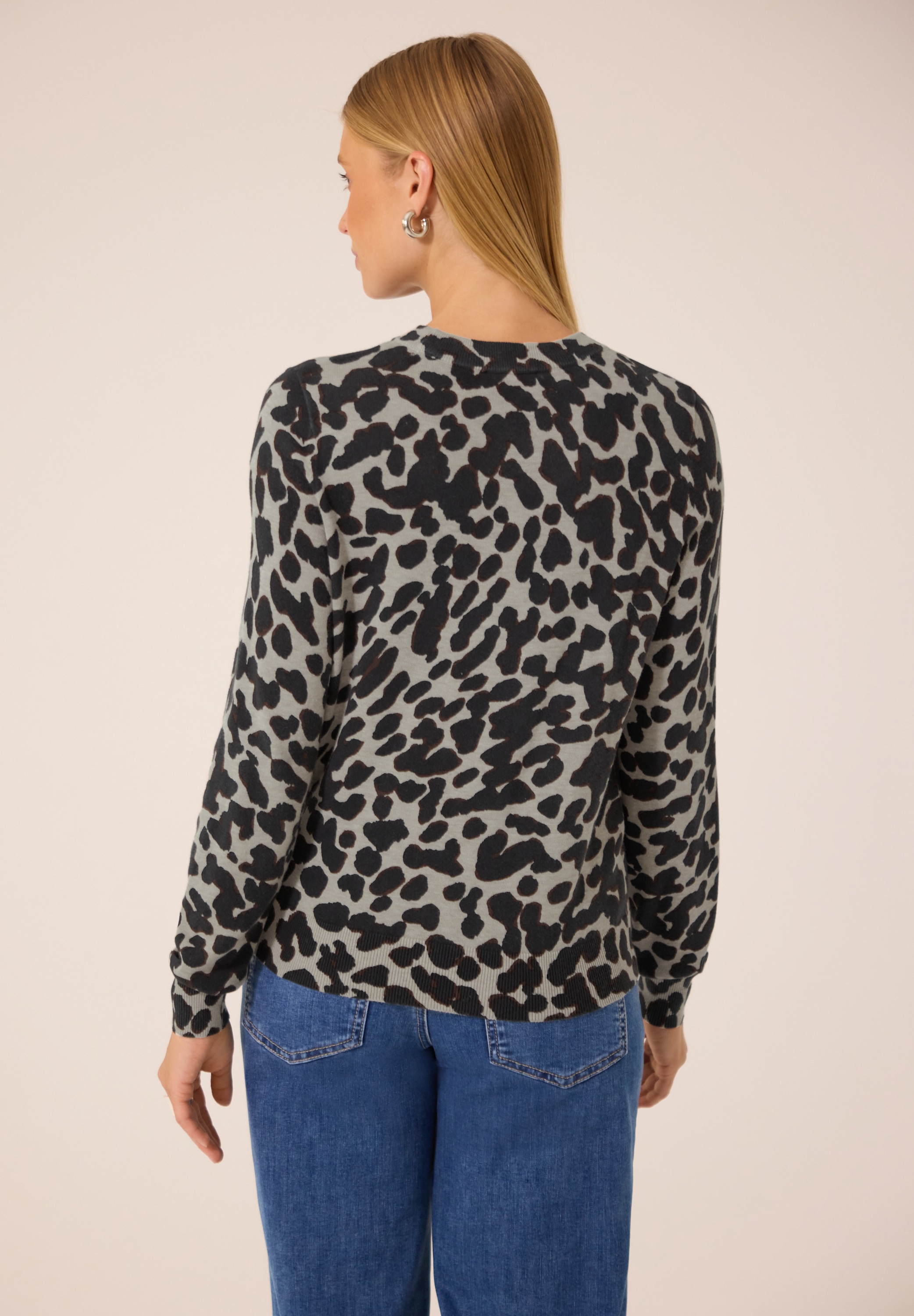 STREET ONE STUDIO Rundhalspullover aus softem Materialmix