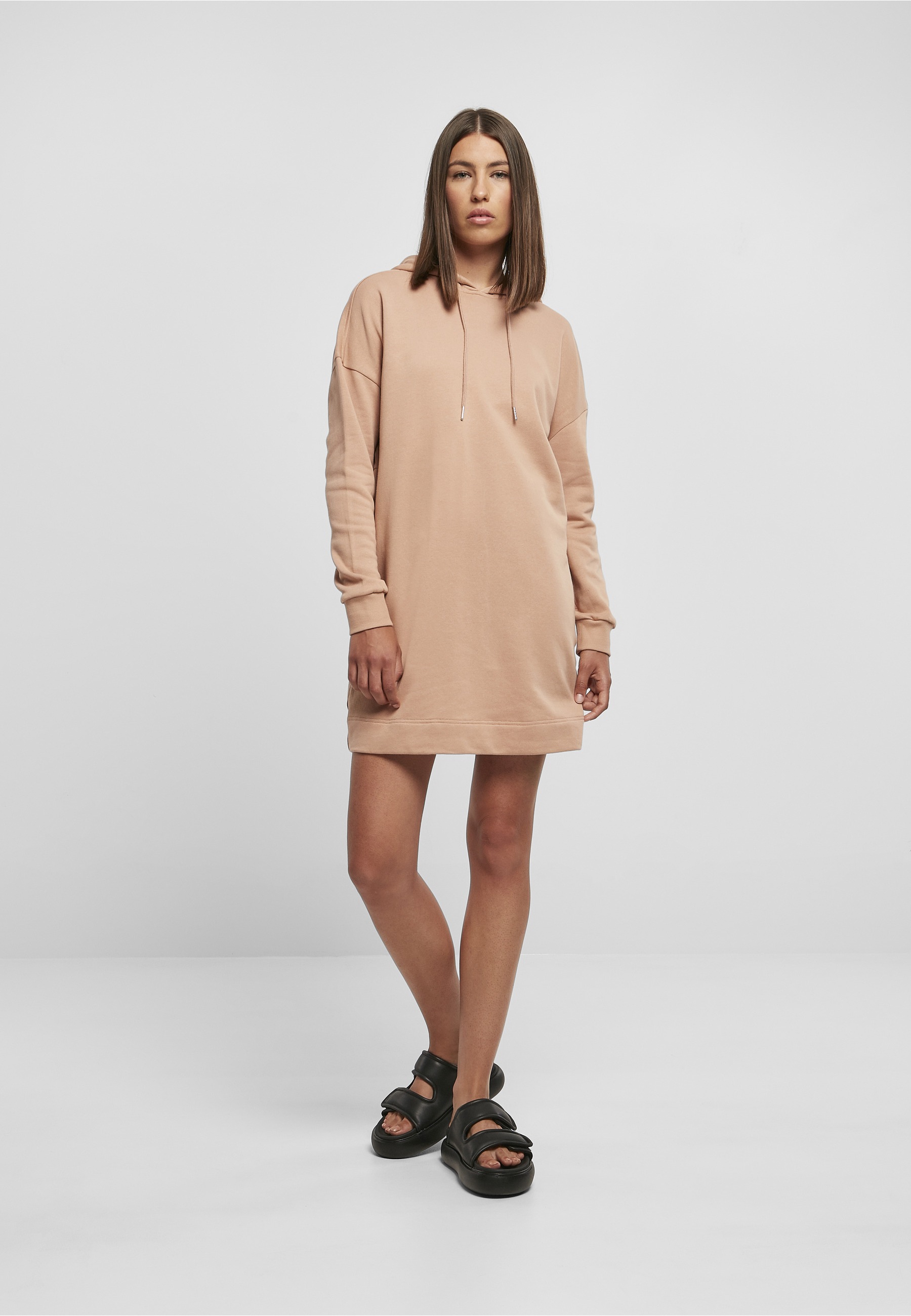 URBAN CLASSICS Shirtkleid »Urban Classics Damen Ladies Organic Oversized Terry Hoody Dress« 1 Stk. tlg.