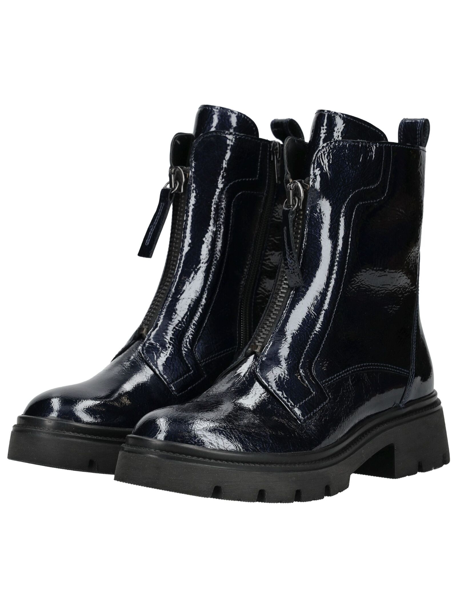 Gabor Lace-Up Boot Blue Patent Leather Size 38 3