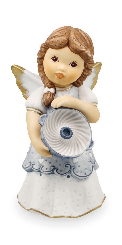 Dekofigur GOEBEL "Engel Kleiner Gugelhupf", bunt, B:6cm H:10cm T:5cm, Biskuitporzellan, Dekofiguren, 5 x 6 x 10 cm