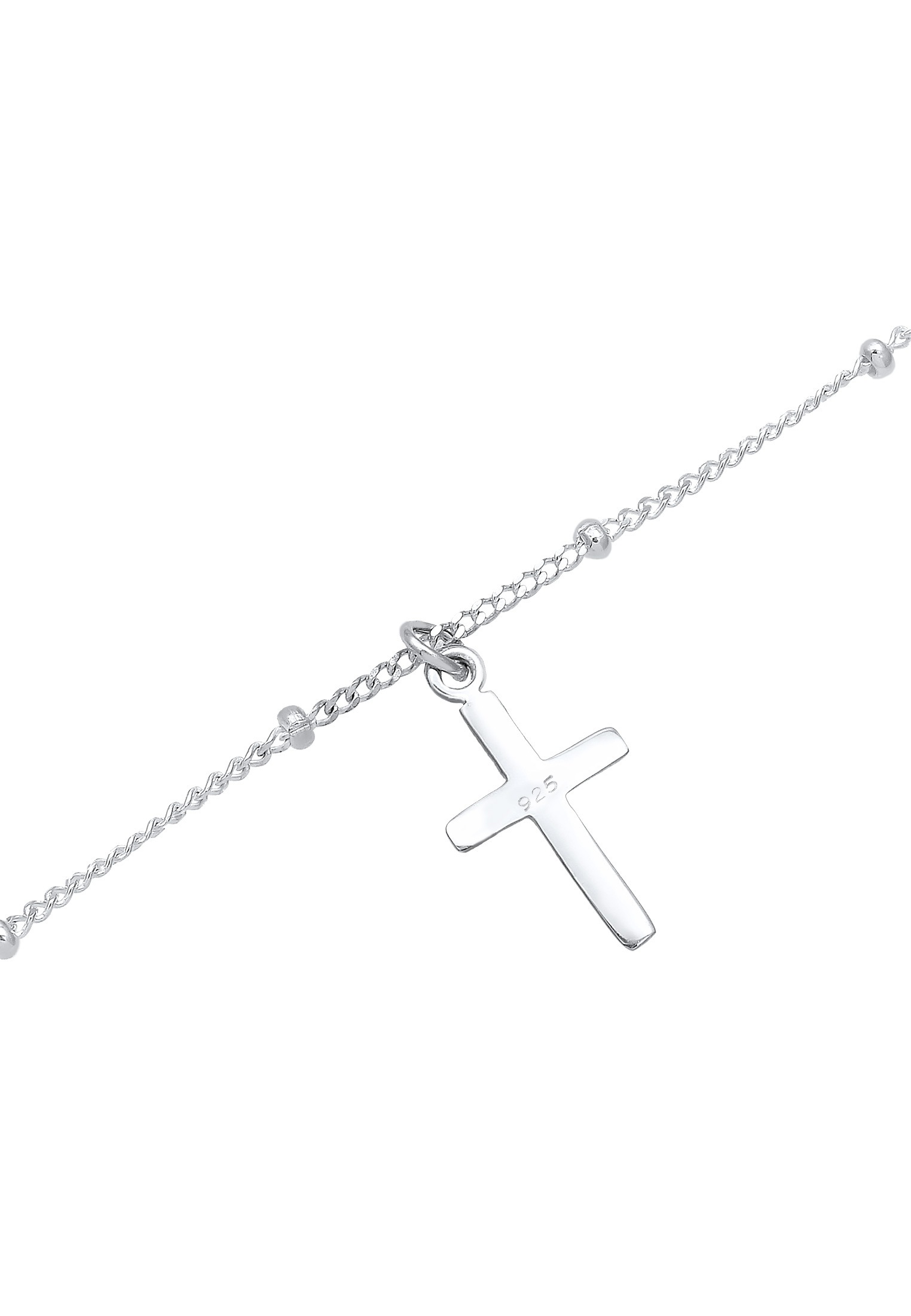 Collier ELLI "Choker Kugelkette Kreuz Glaube Schmuck Geschenk 925 Silber" Gr. 36, silber, Halsketten, Damen, 36, ohne Stein, Silber 925 (Sterlingsilber), L: 36, Collier 3
